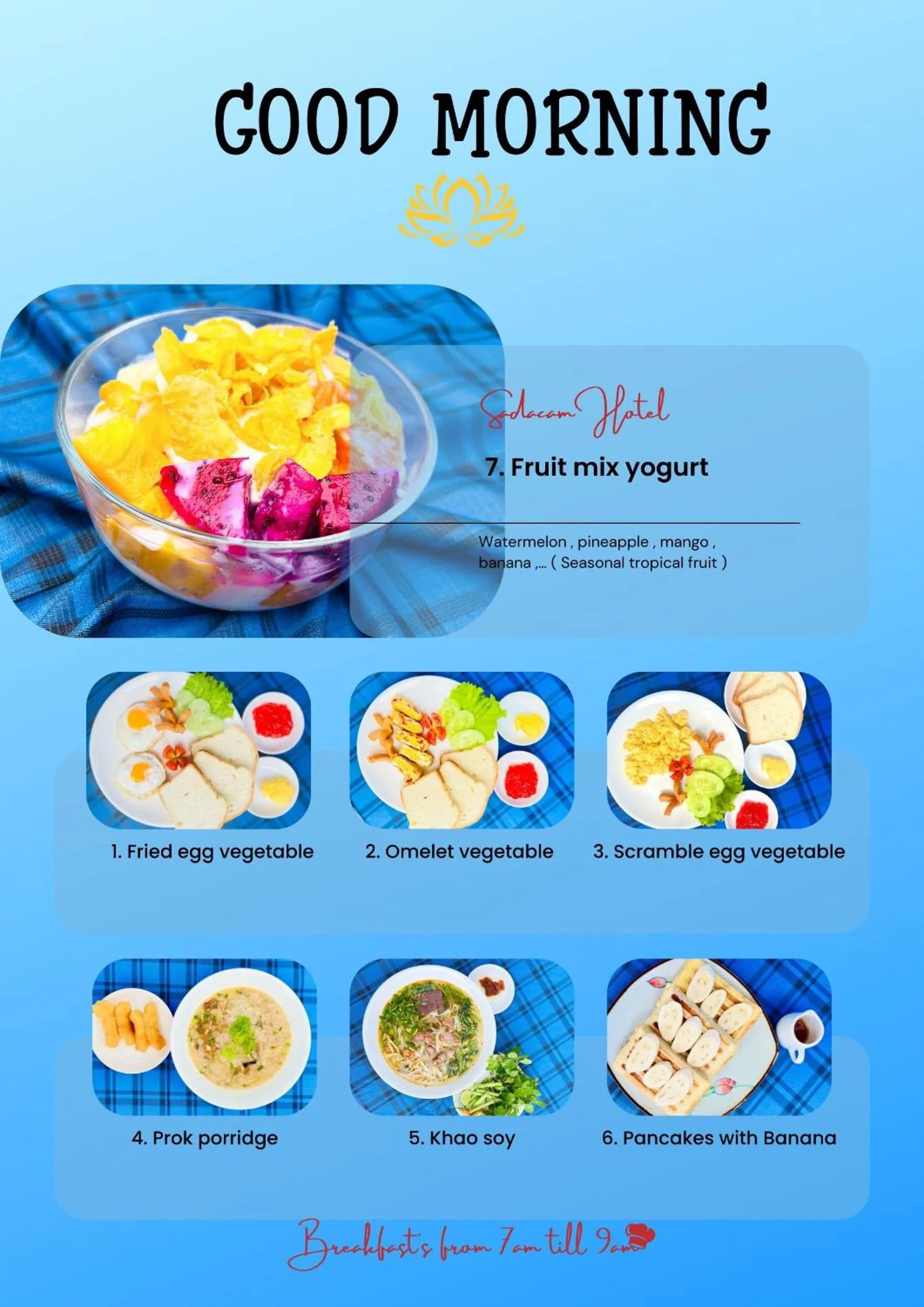 Breakfast in Sadakham Hotel