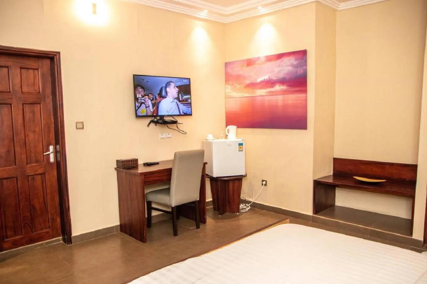 Bed in Hôtel Guest House Quatre Saisons