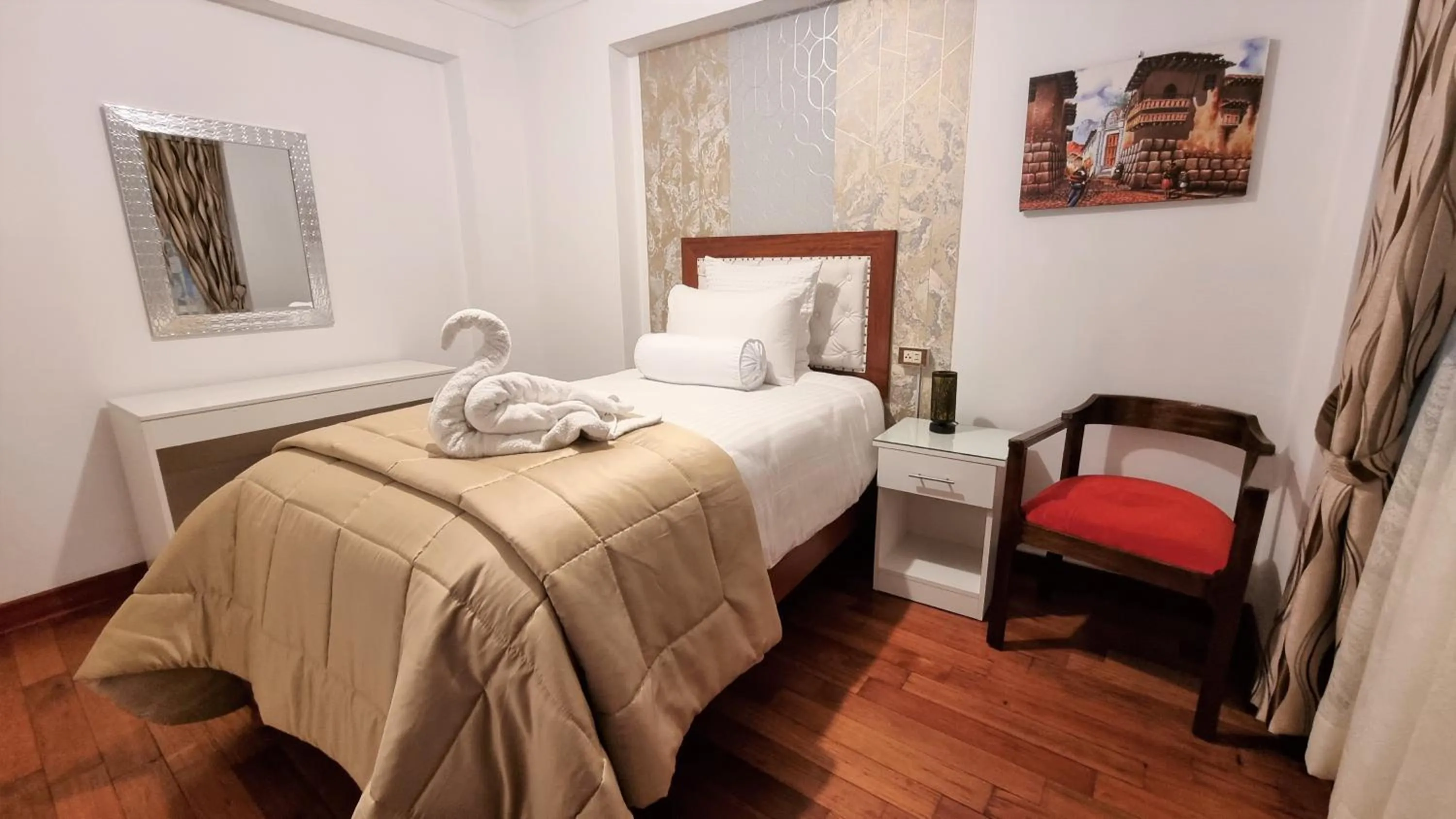 Bed in Hotel-Apartment INKASABIOS