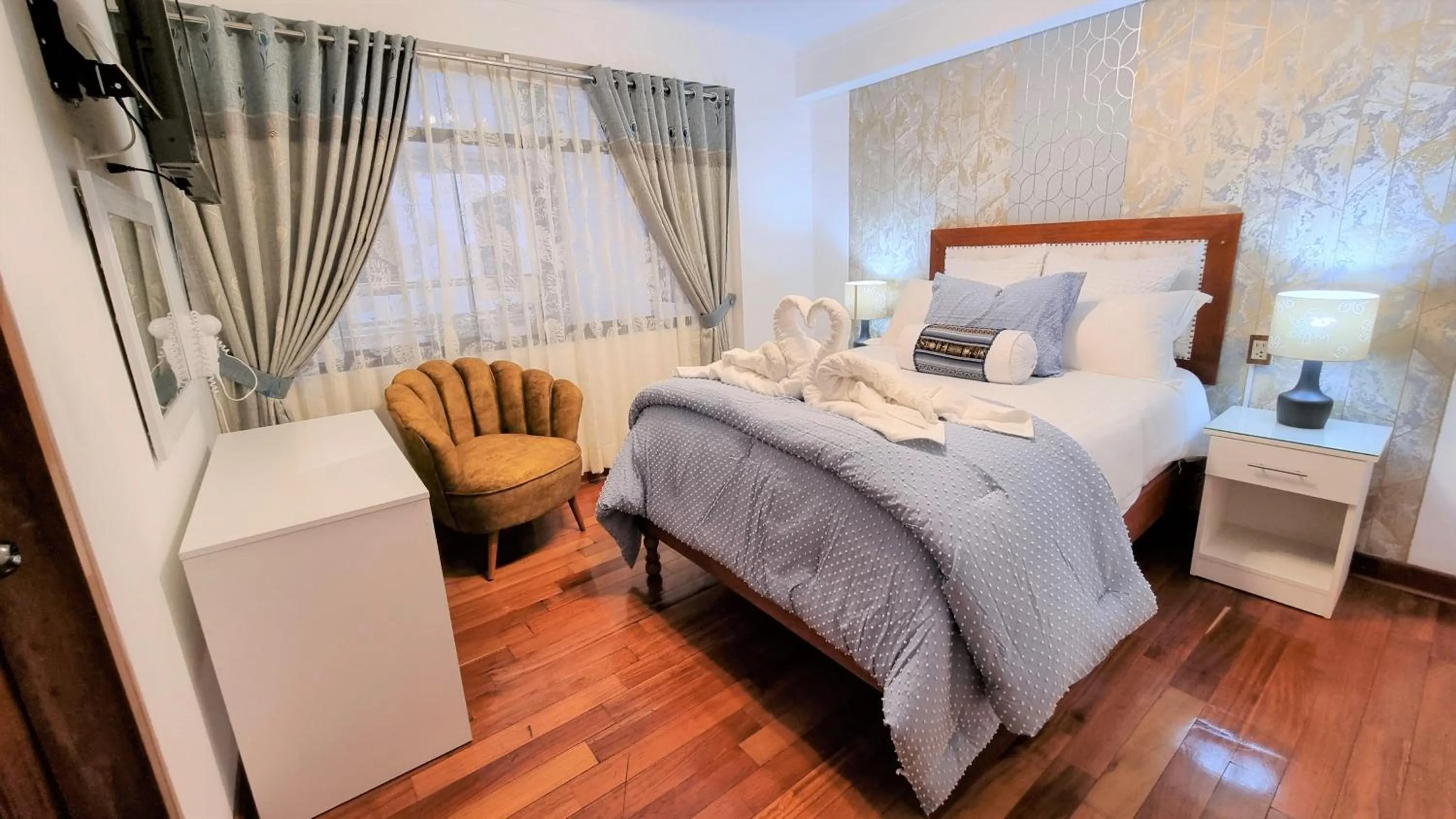 Bed in Hotel-Apartment INKASABIOS