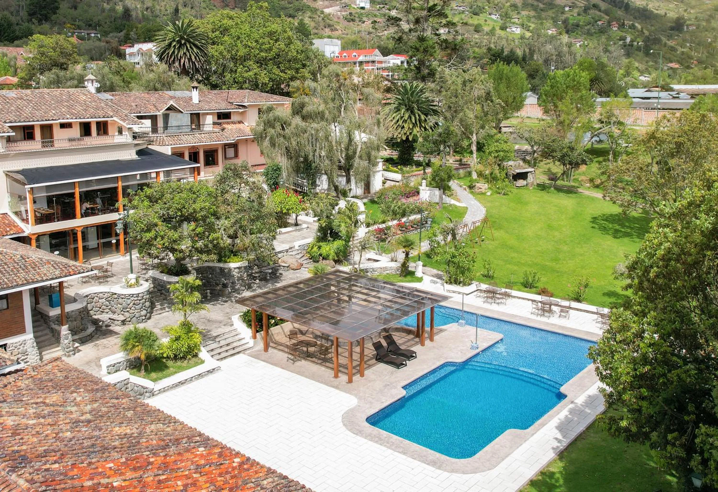 Swimming pool in Uzhupud Garden Hotel & Lodge