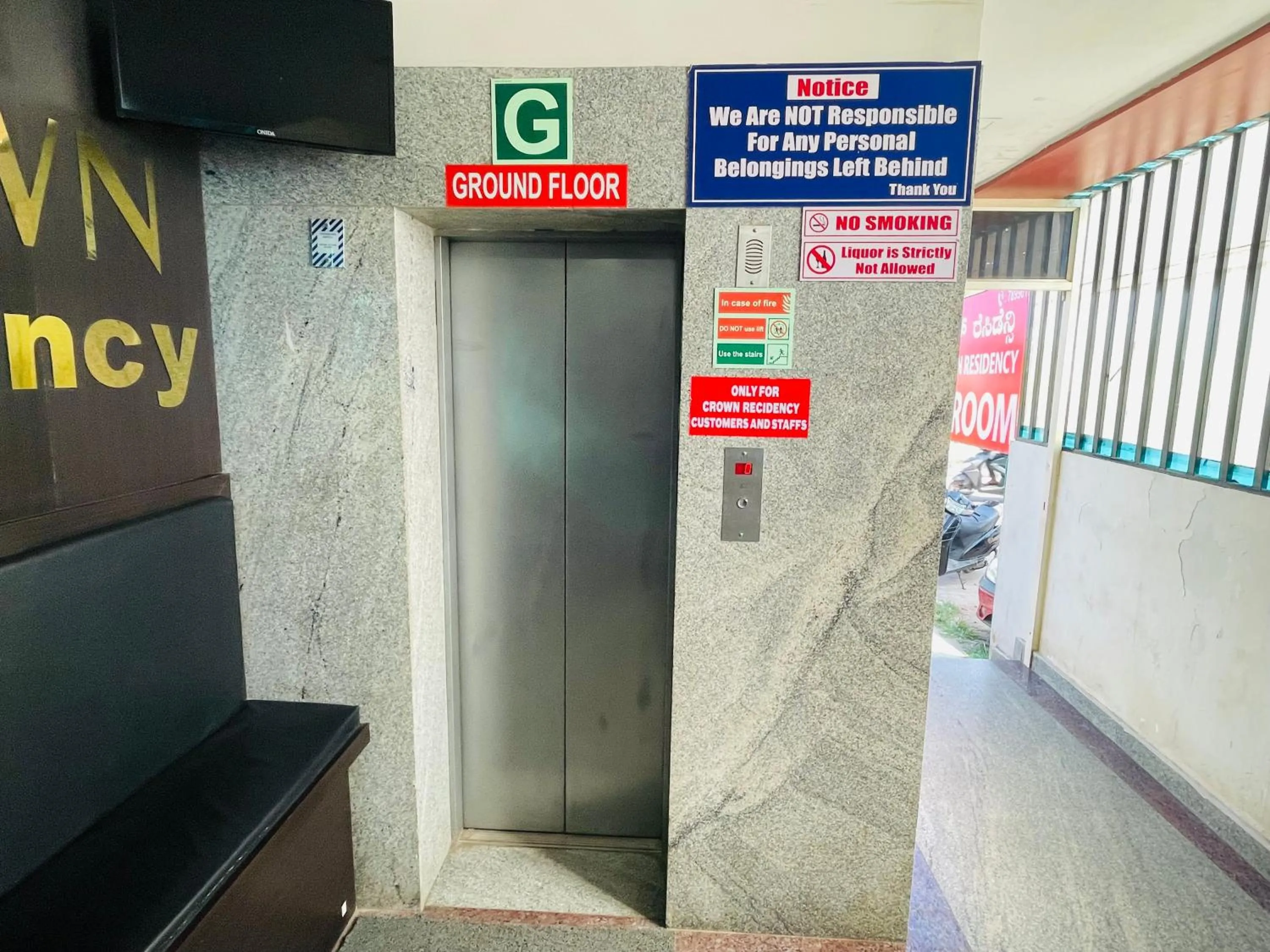 elevator in Crown Residency
