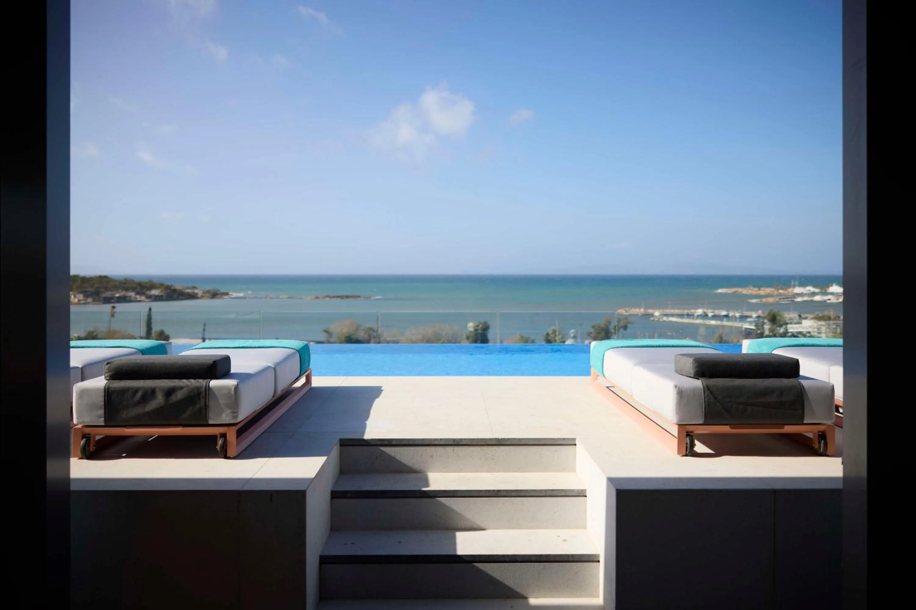 Pool view in Dusit Suites Hotel Athens