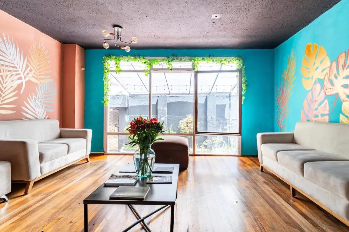 Living room in Blue house La Floresta