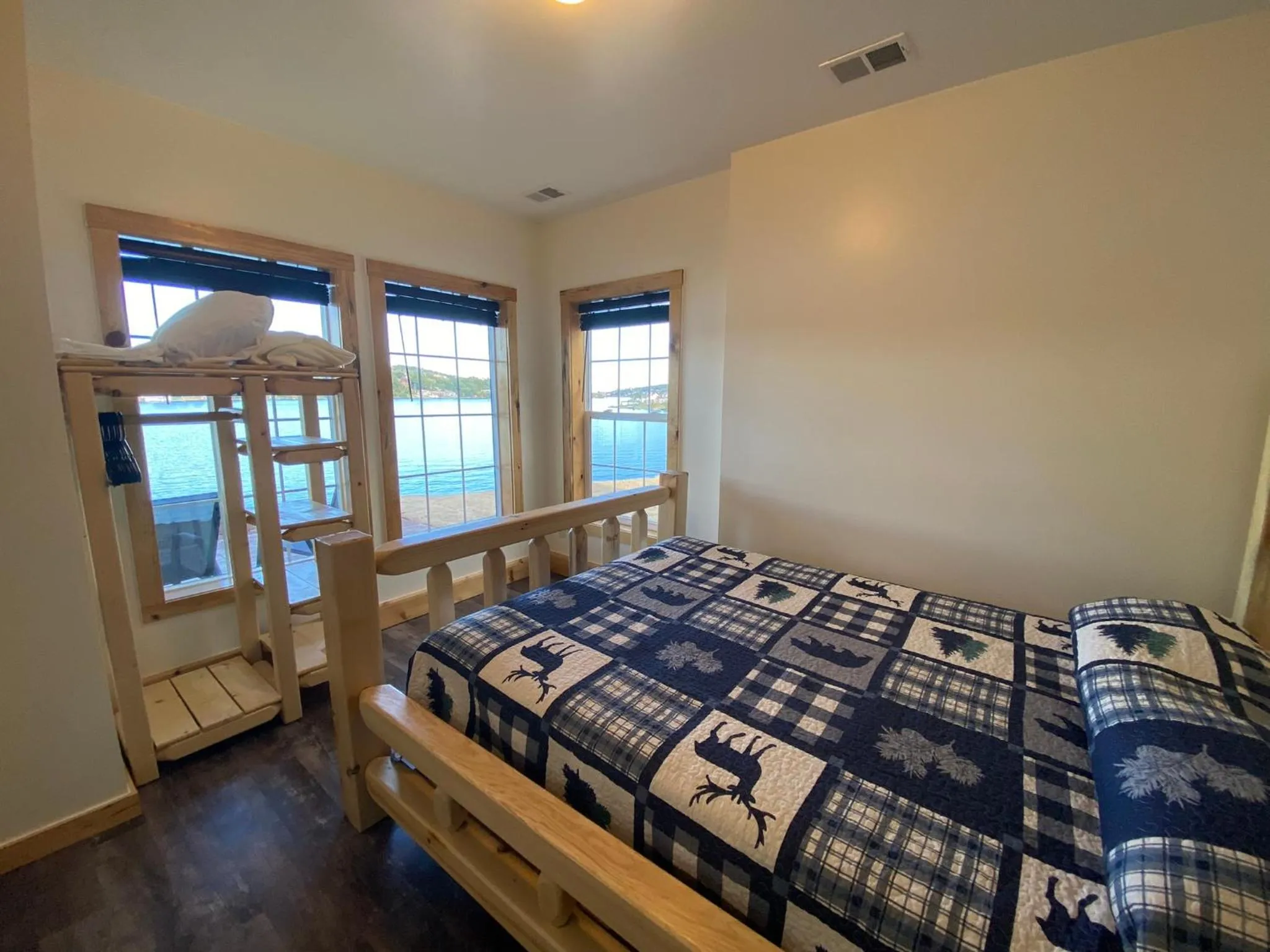 Bed in Keweenaw Waters Resort