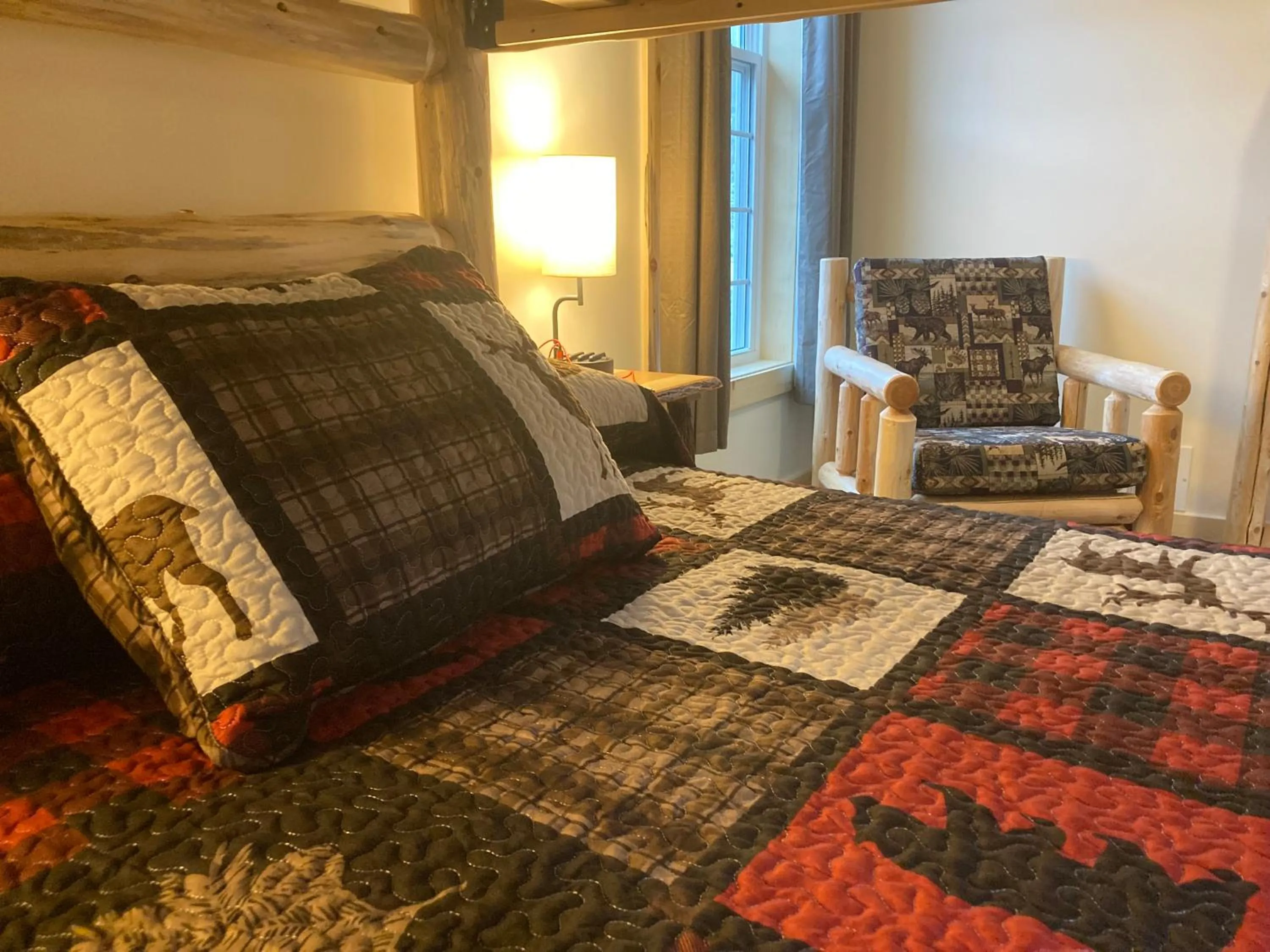 Bed in Keweenaw Waters Resort