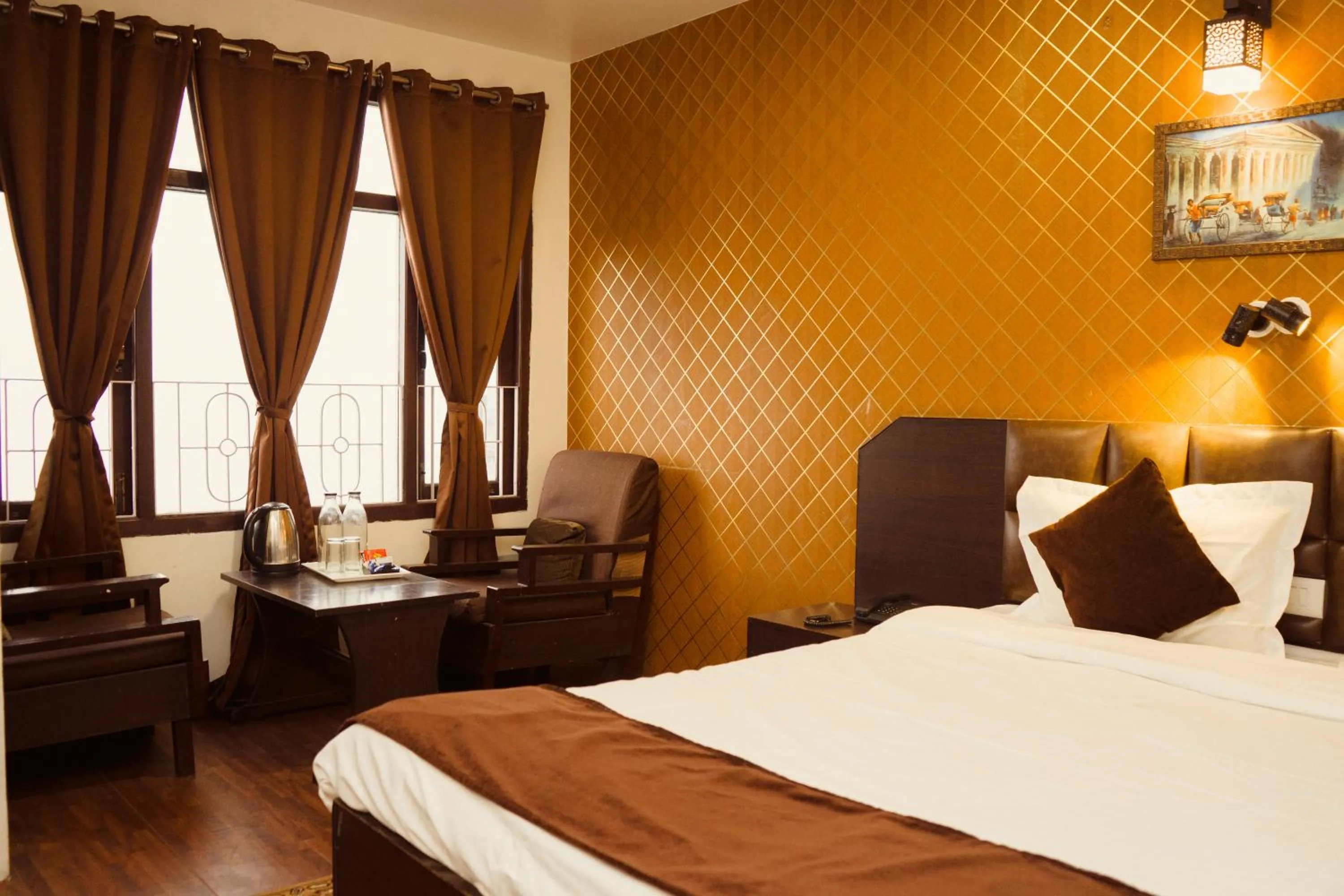 Bed in Hotel Siddhi Vinayak Regency, Mg Marg