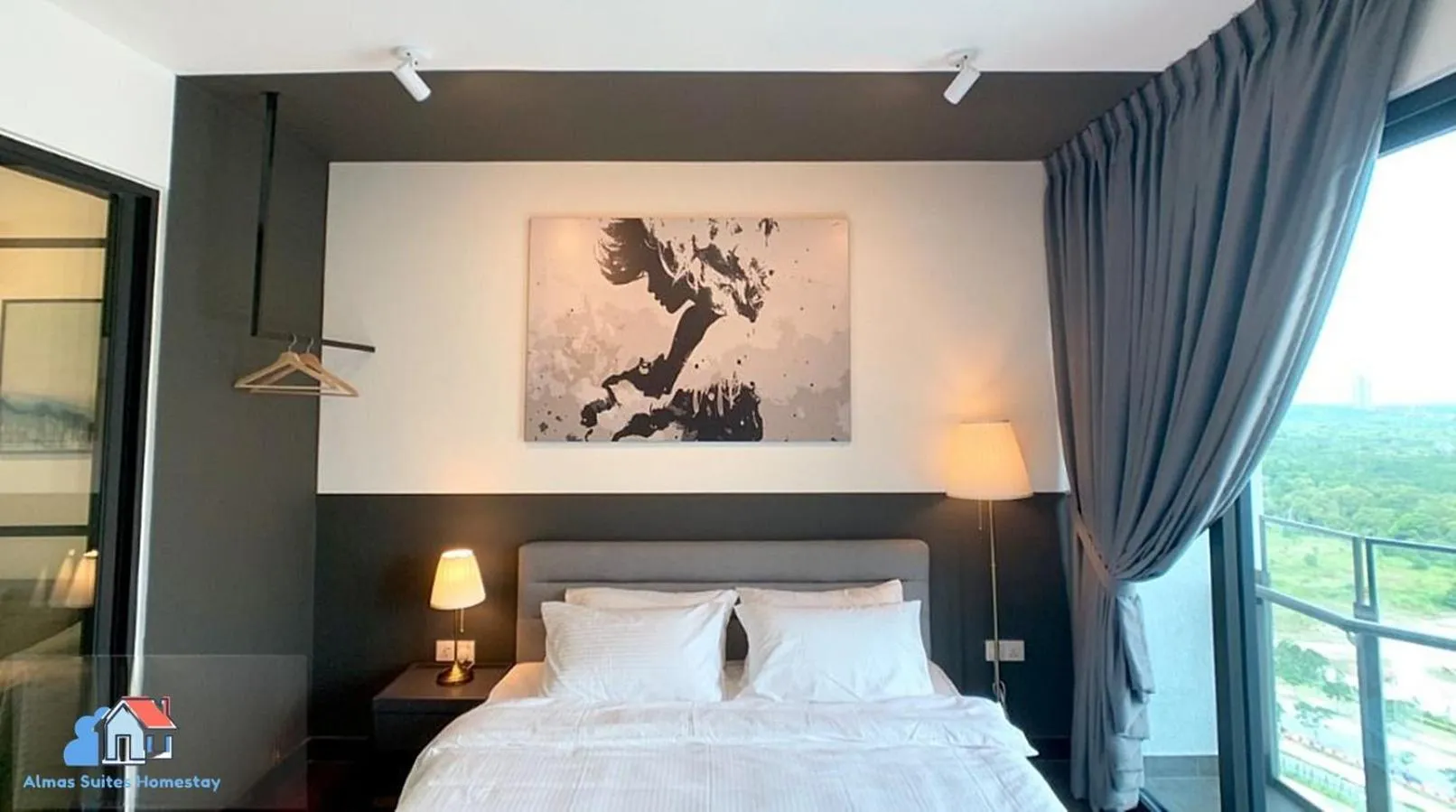 Bedroom, Bed in Almas Suites @ Puteri Harbour