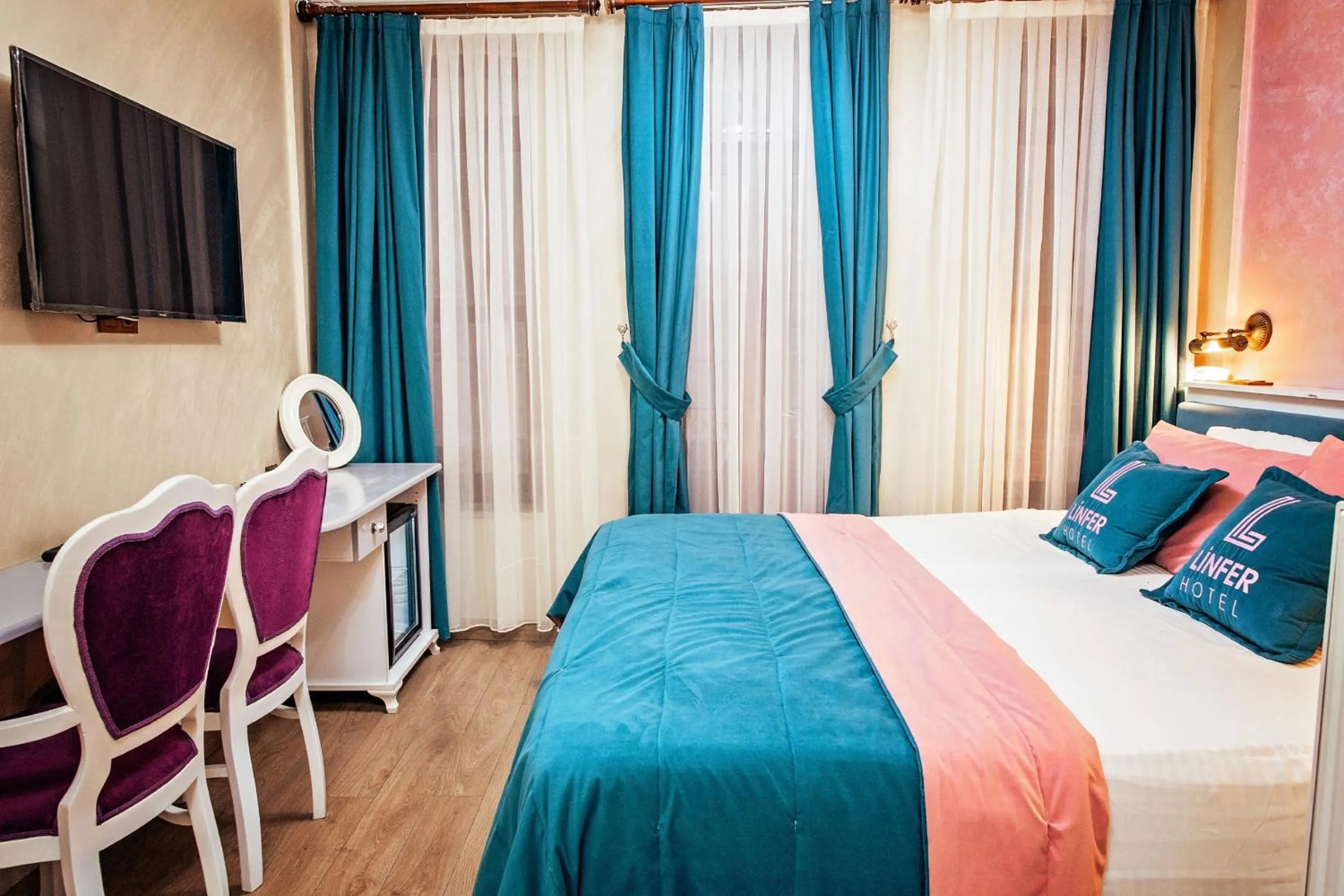 Bed in Linfer Hotel Taksim