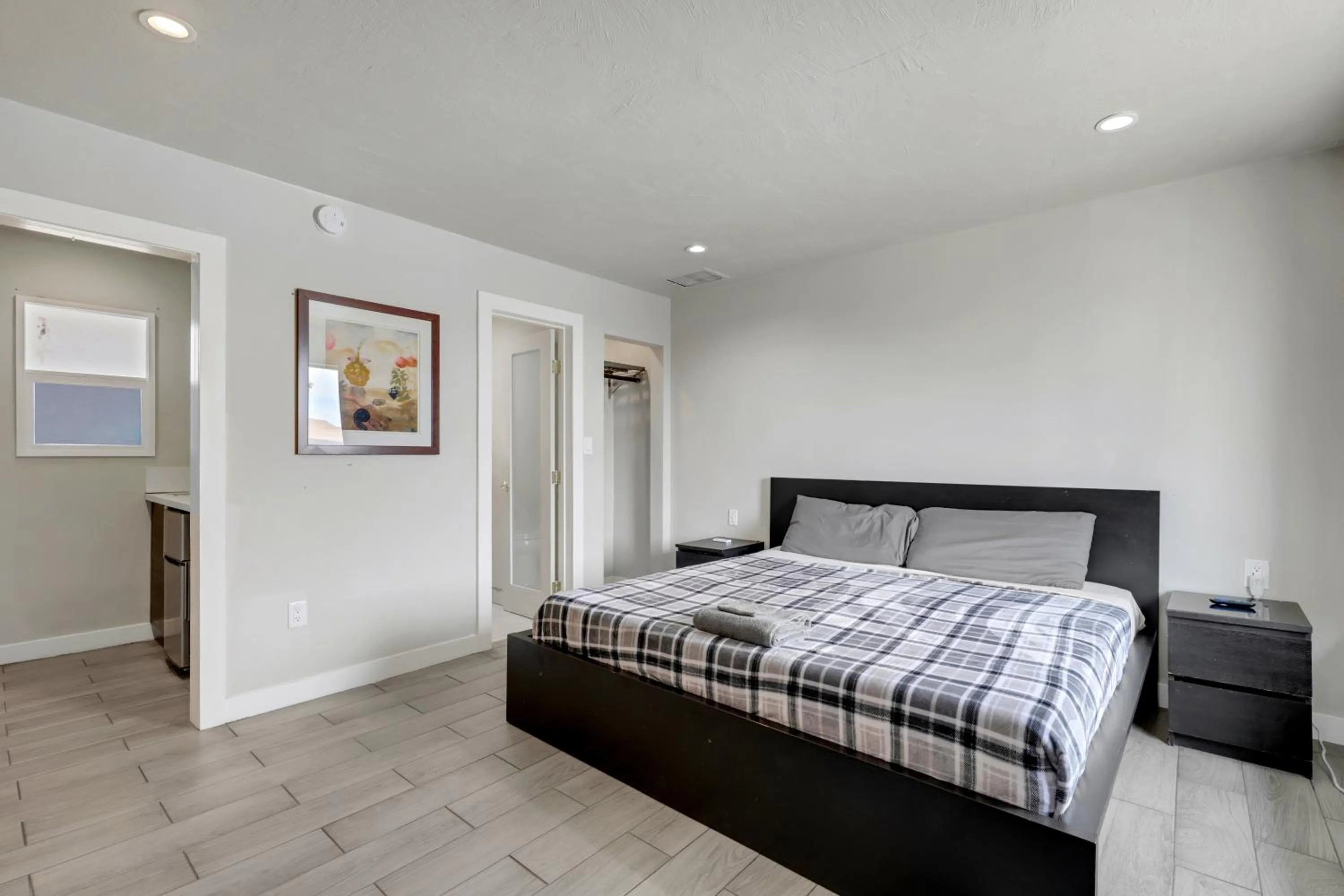 Bed in Desert Moon Motel