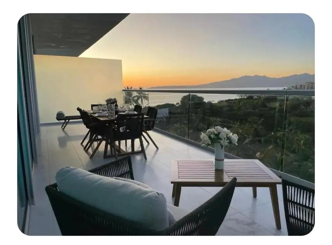 Balcony/Terrace in Maritima Front Beach Apartment