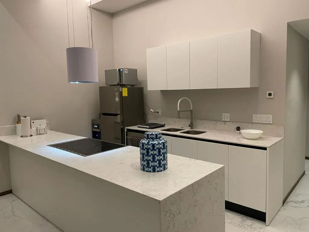 Kitchen or kitchenette in Maritima Front Beach Apartment