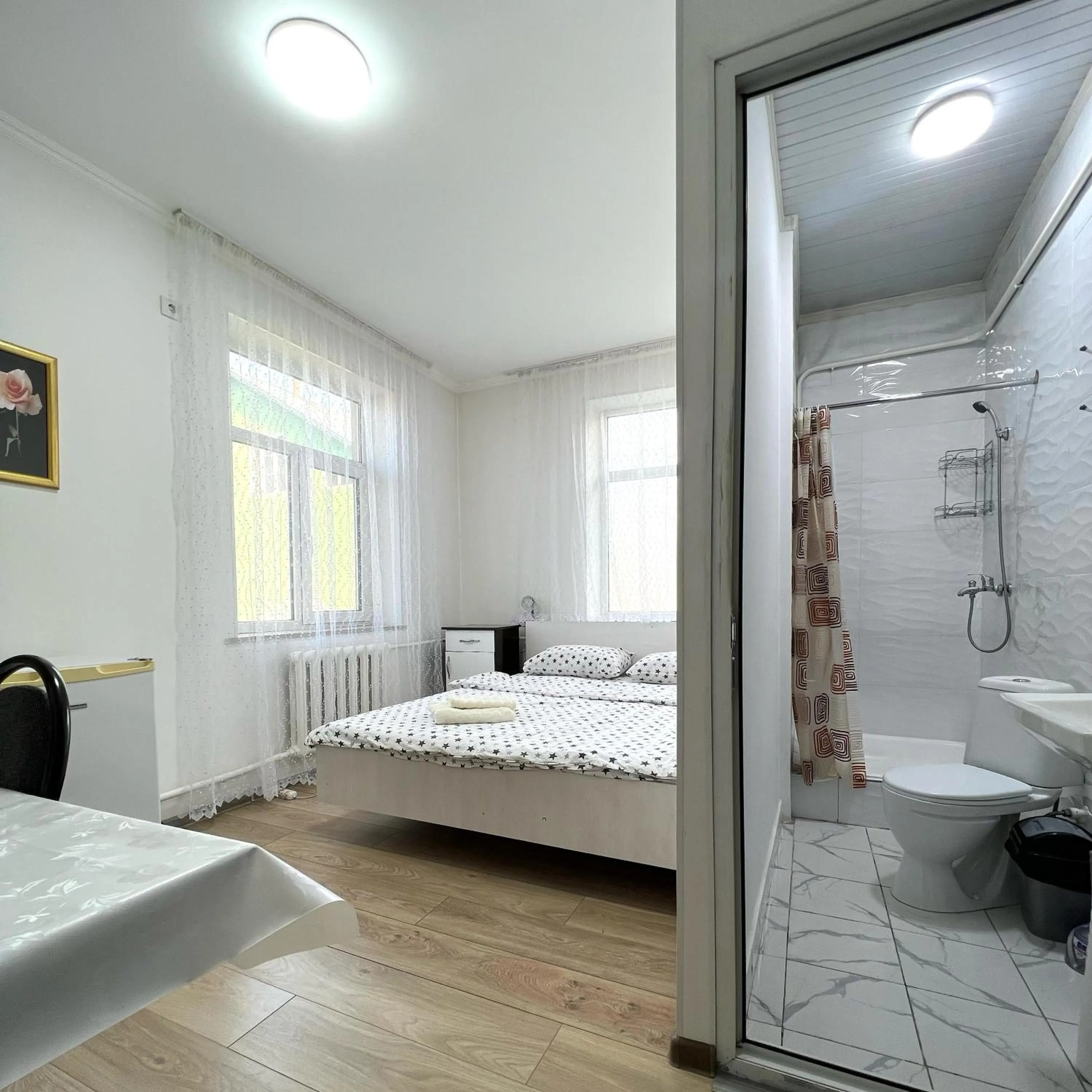 Shower, Bed in ABS Guest House Osh