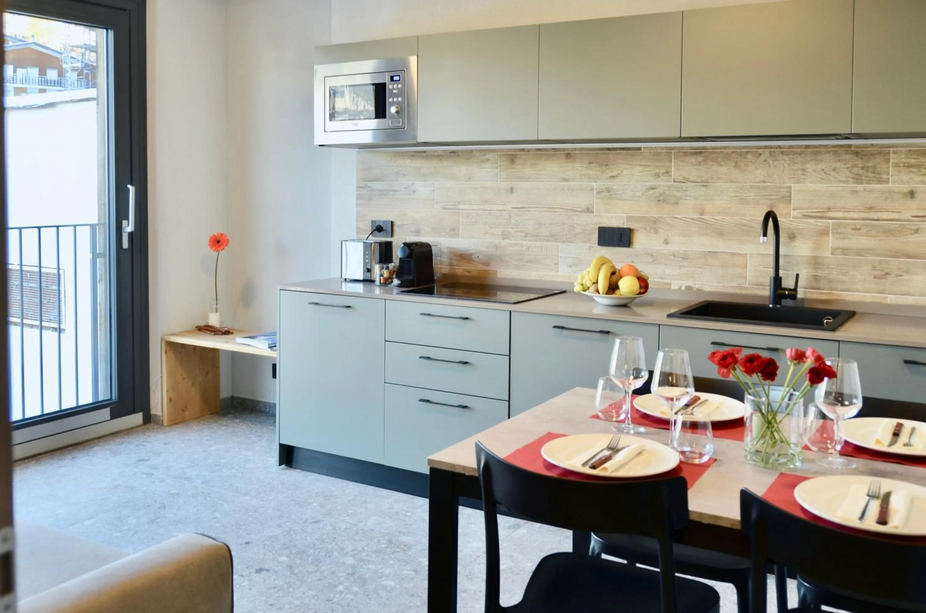 Kitchen or kitchenette in Apartments Du Parc