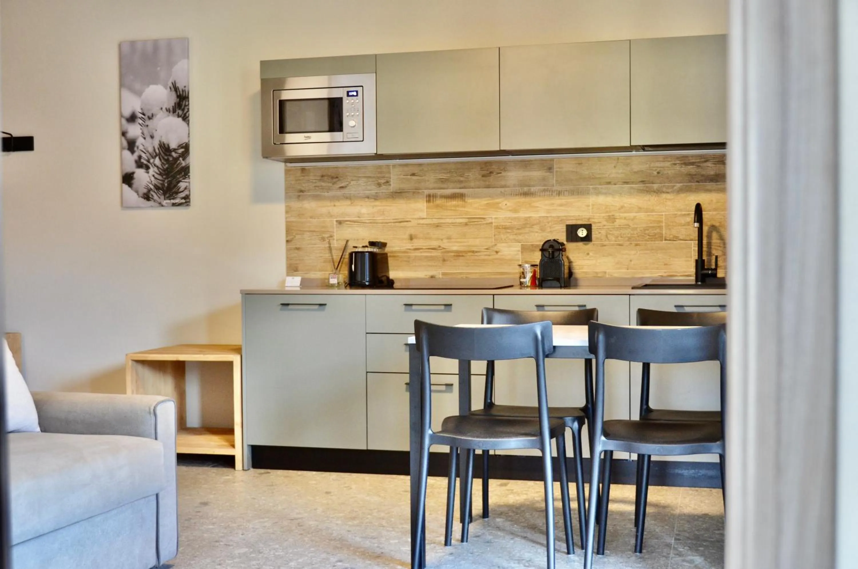 Kitchen or kitchenette in Apartments Du Parc
