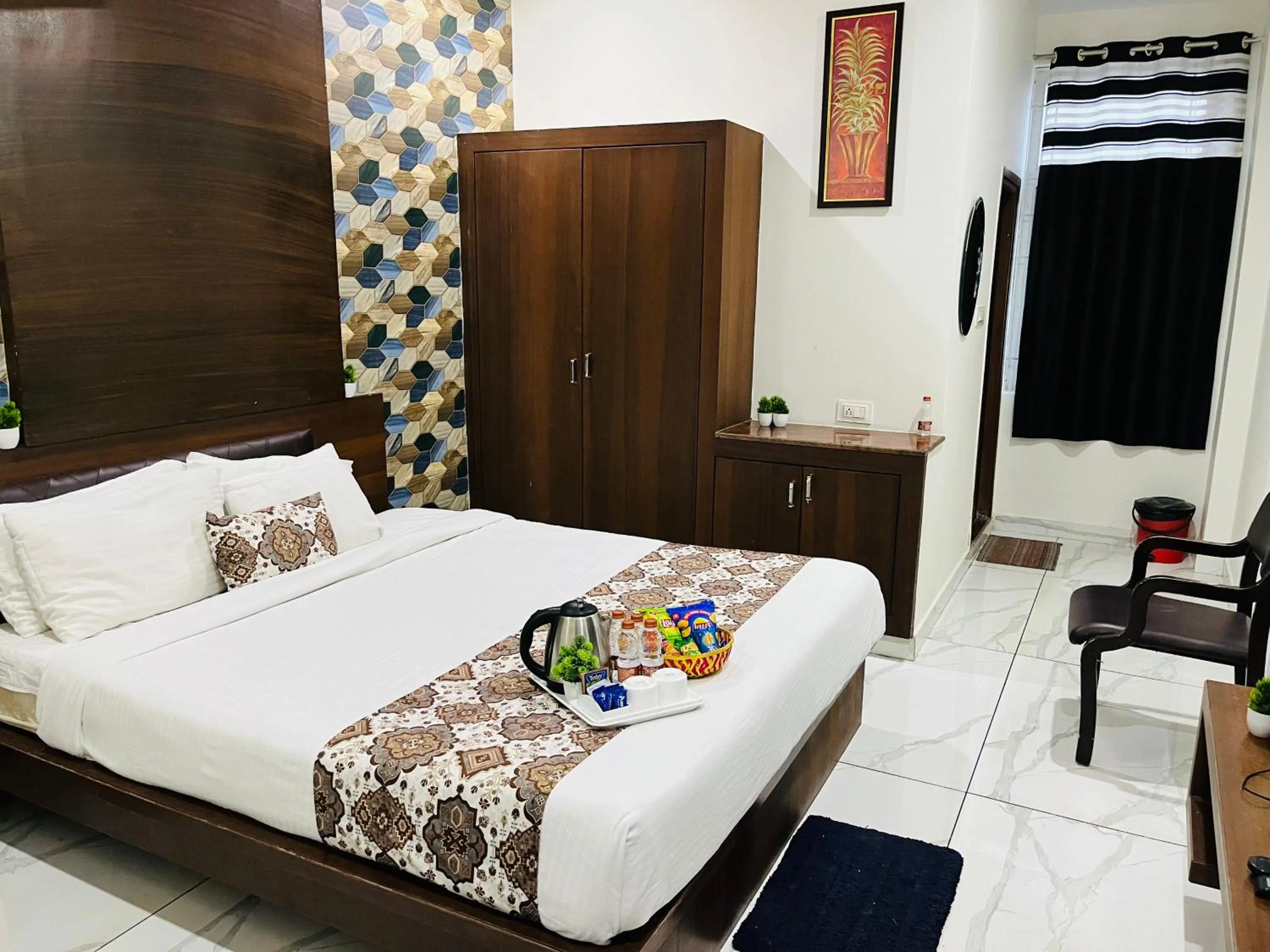 Bed in Hotel Plaza Hyderabad Airport Zone