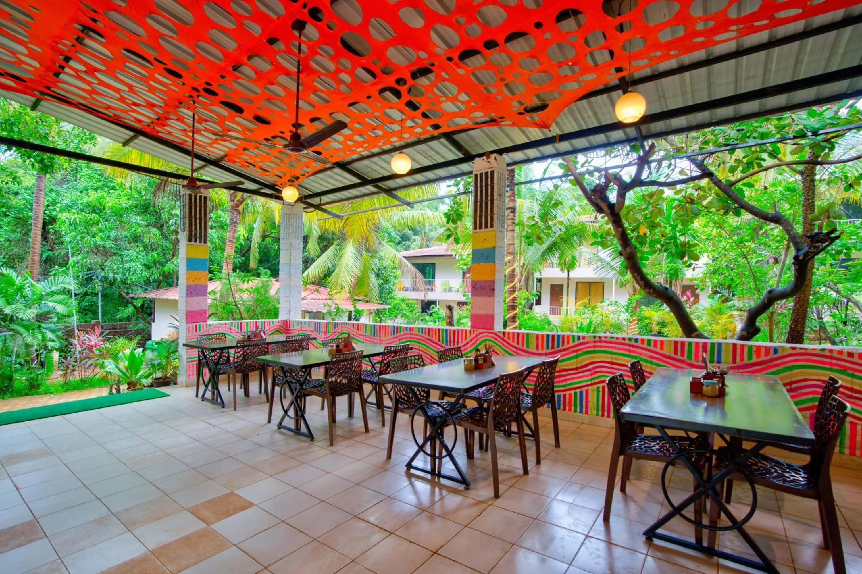 Patio in La Station Resort Vagator