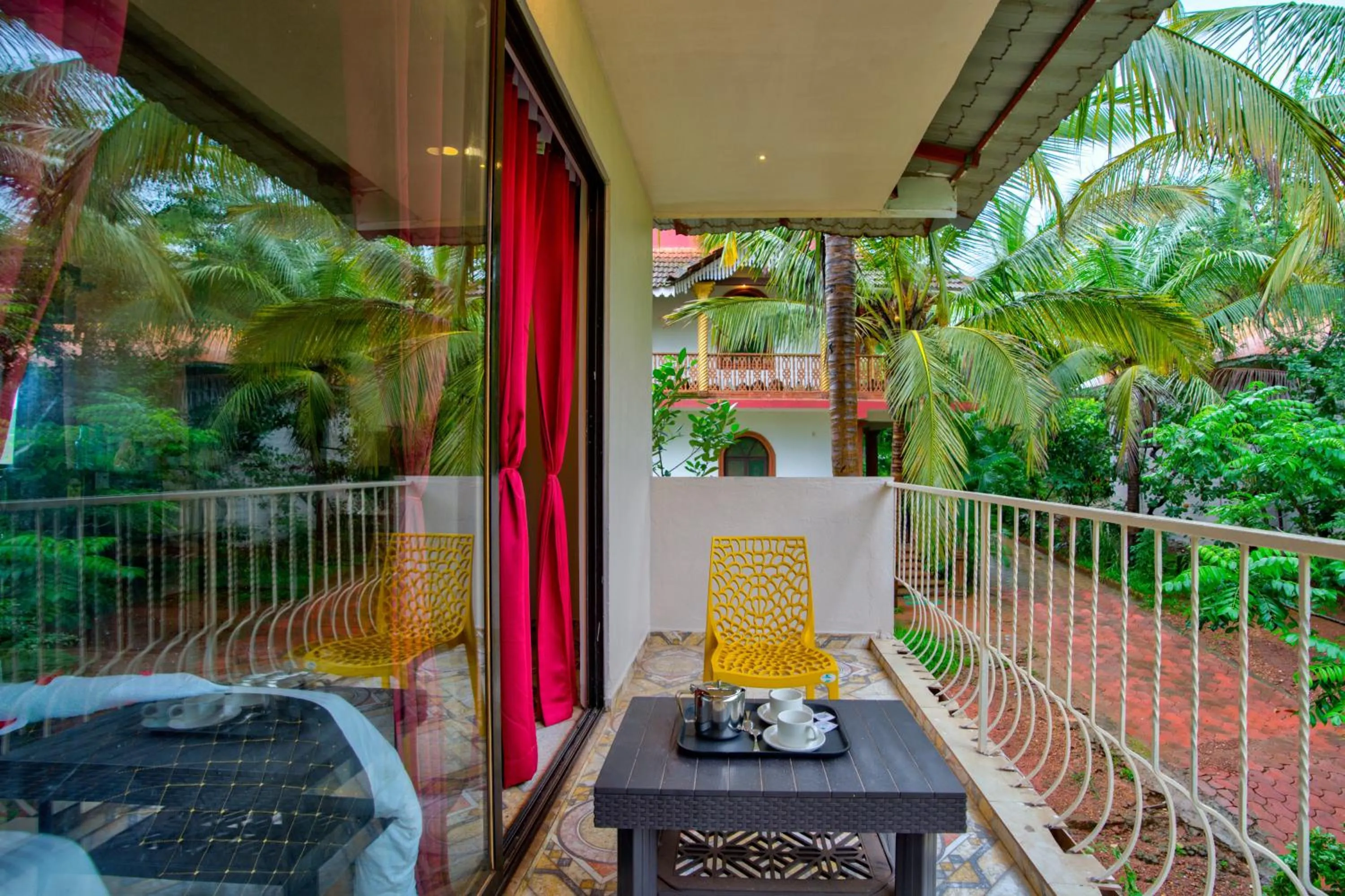 Patio in La Station Resort Vagator