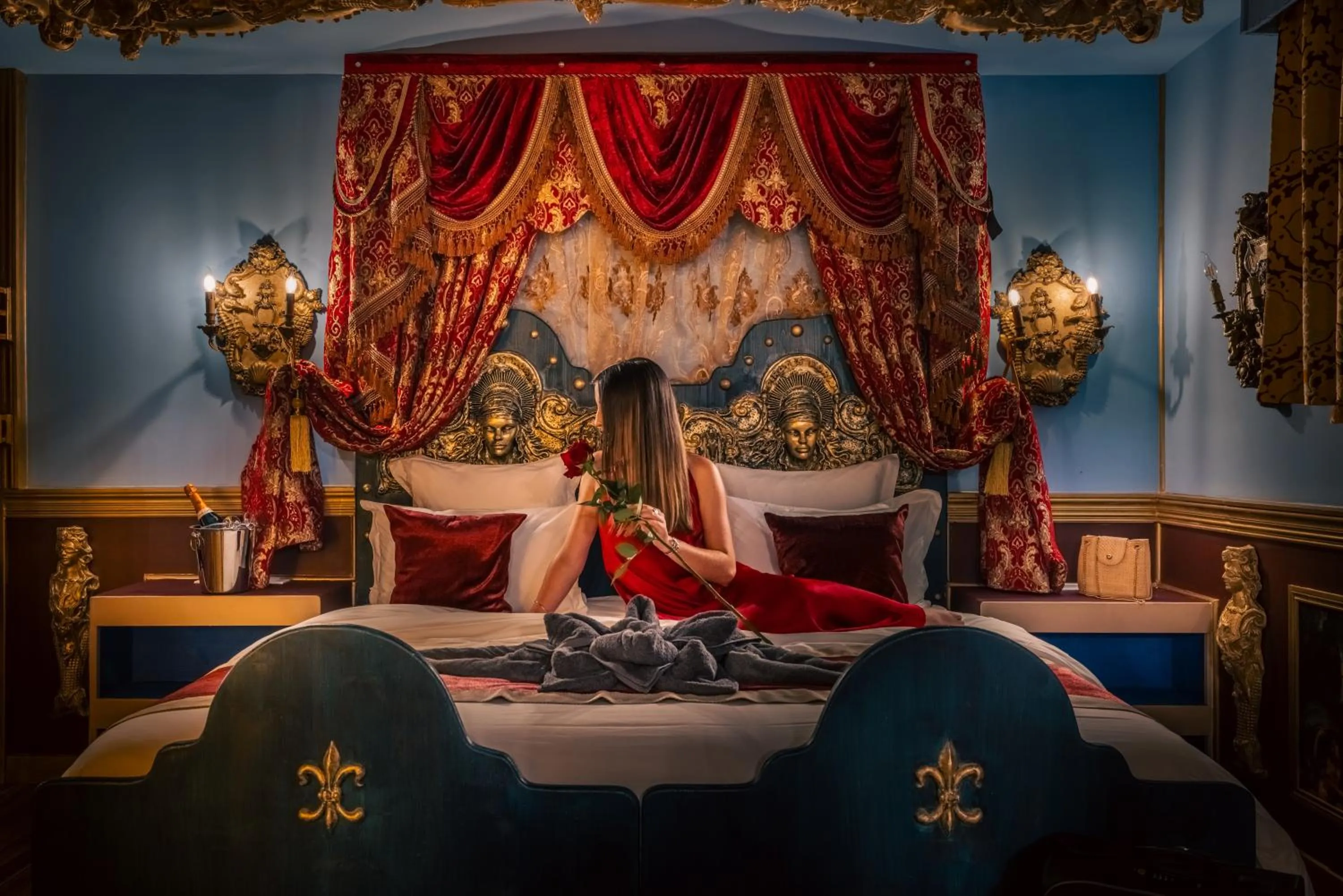 Bed in Hôtel Pirates World