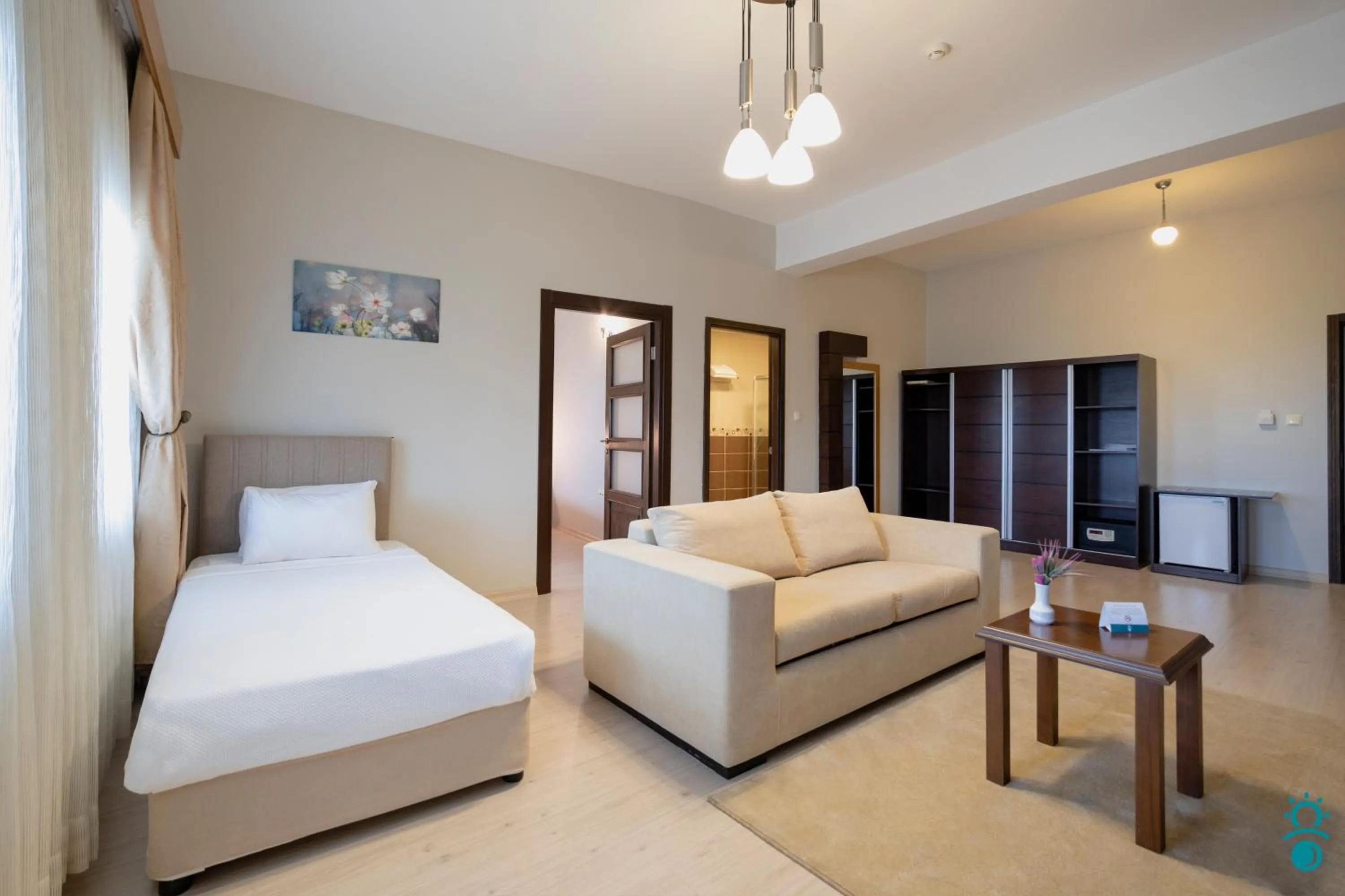 Seating area, Bed in KTÜ Koru Otel