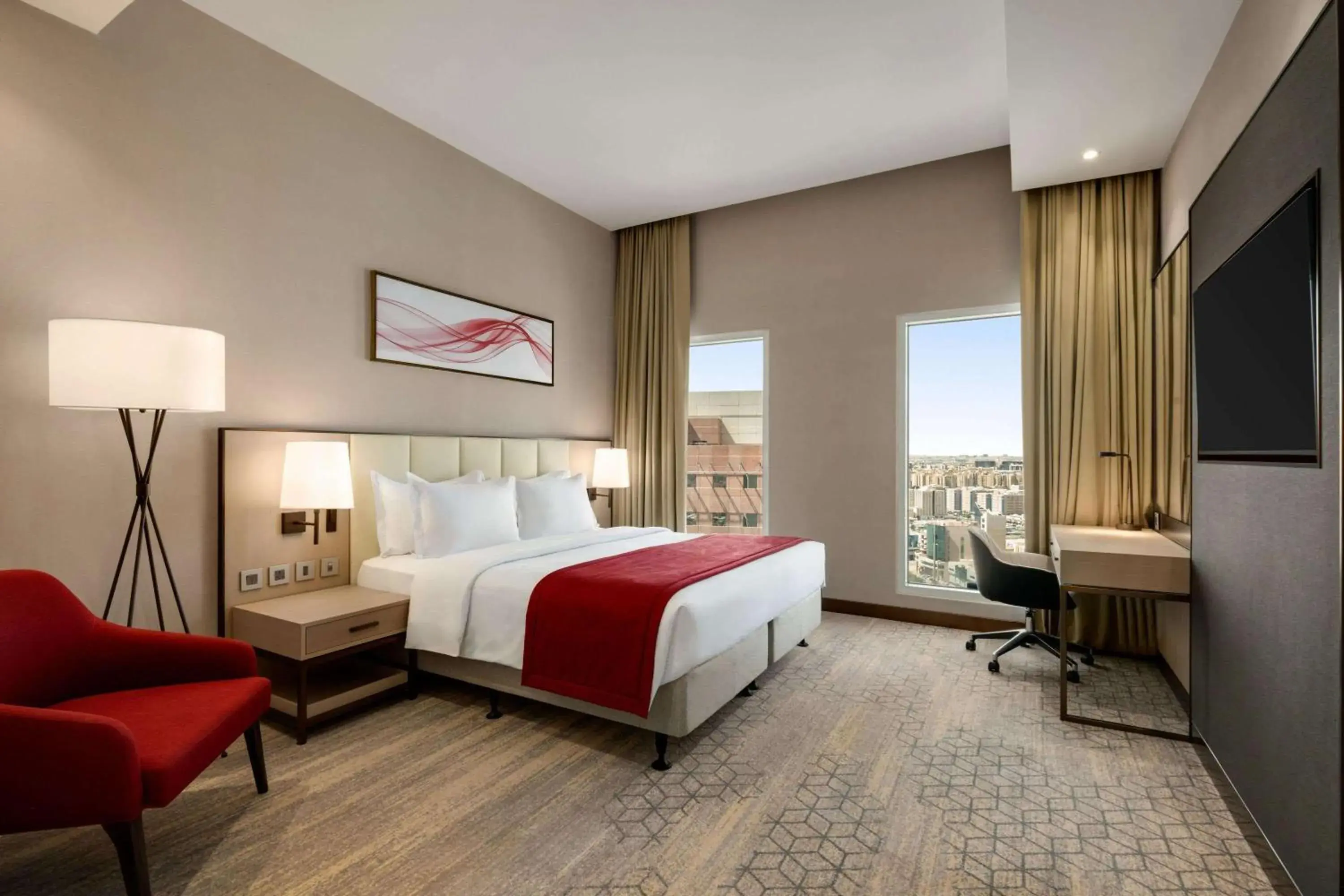 Standard King Room in Ramada by Wyndham Riyadh King Fahd Road Standard King Room in Ramada by Wyndham Riyadh King Fahd Road