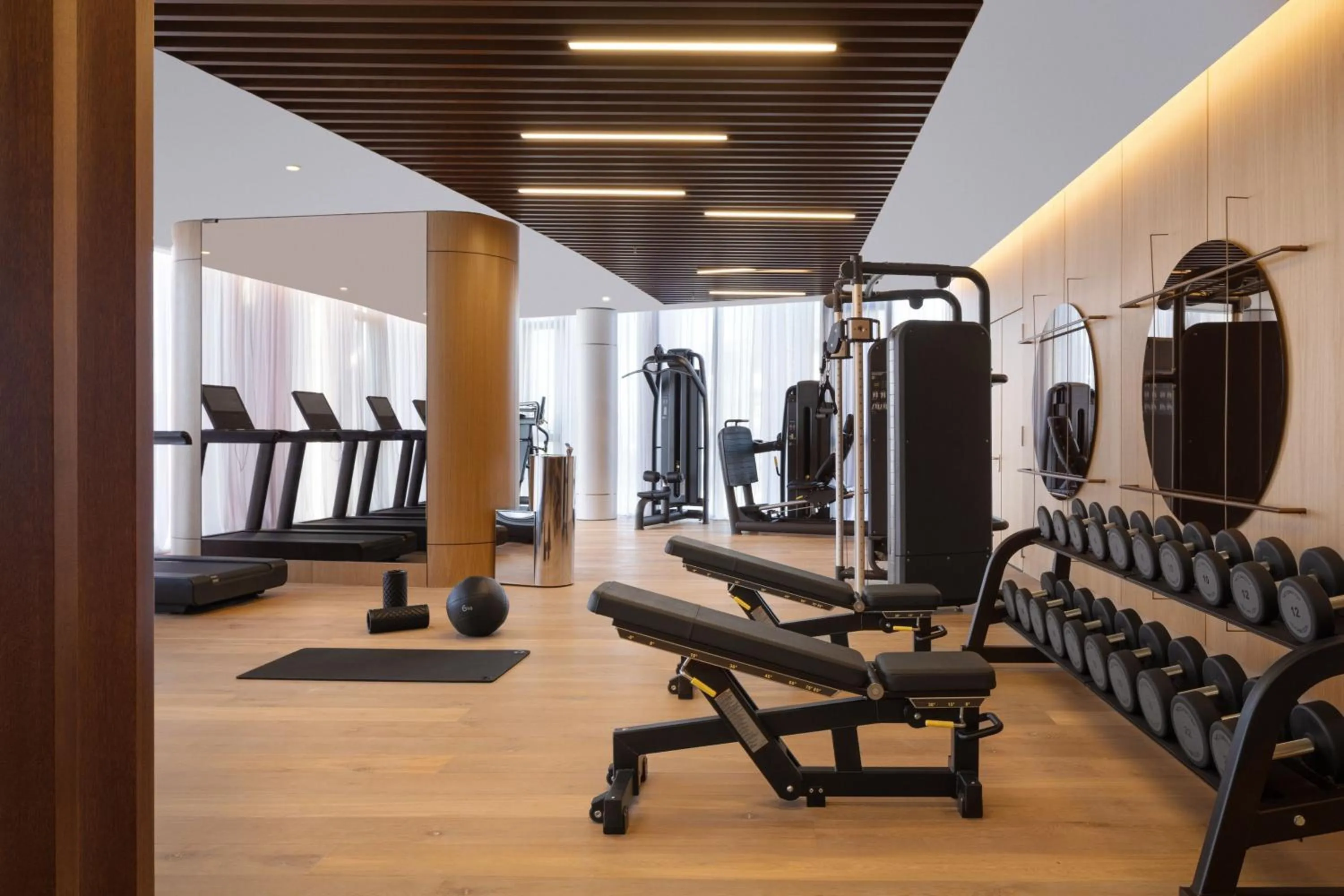 Fitness centre/facilities in Tirana Marriott Hotel