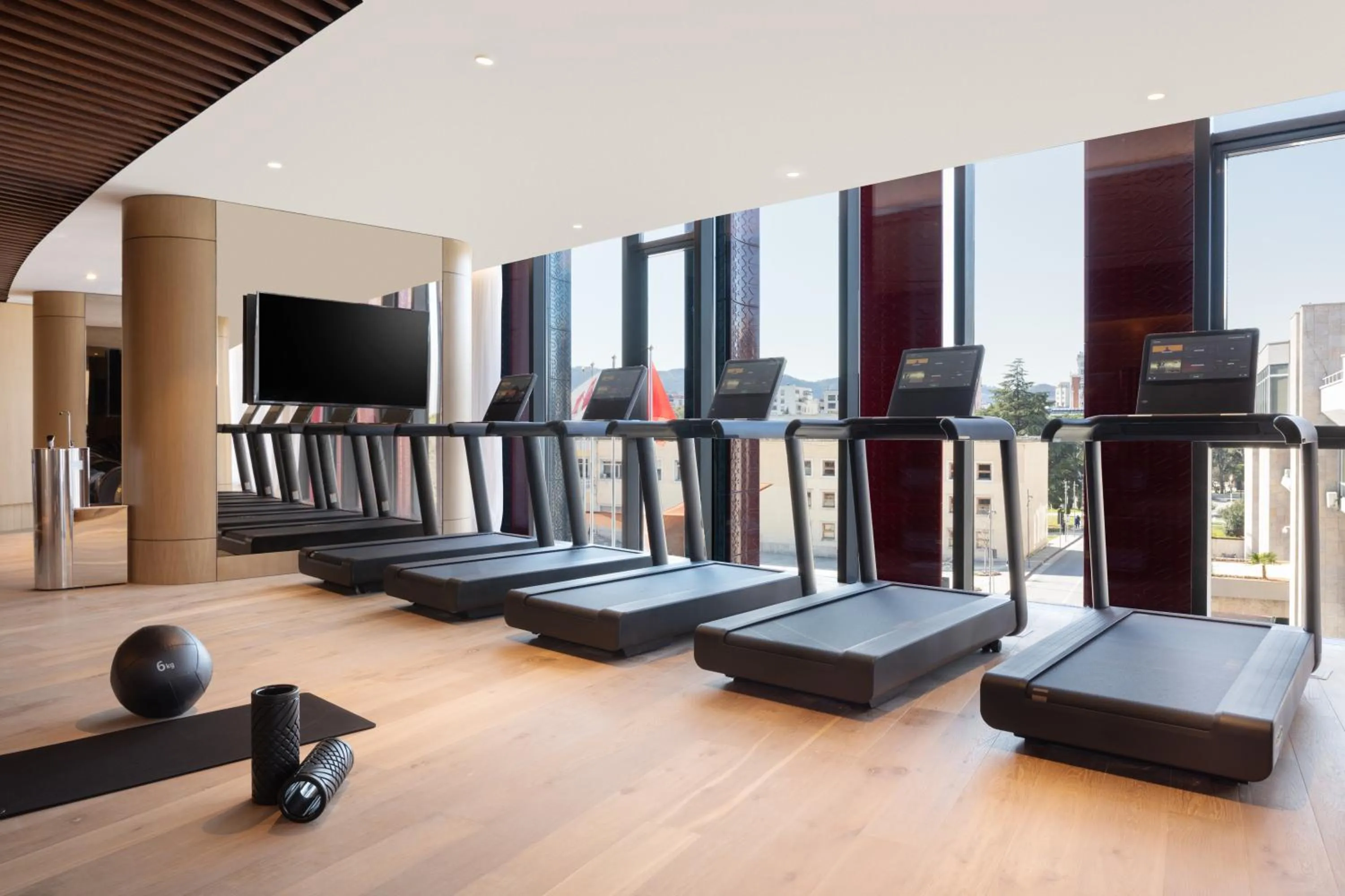 Fitness centre/facilities in Tirana Marriott Hotel
