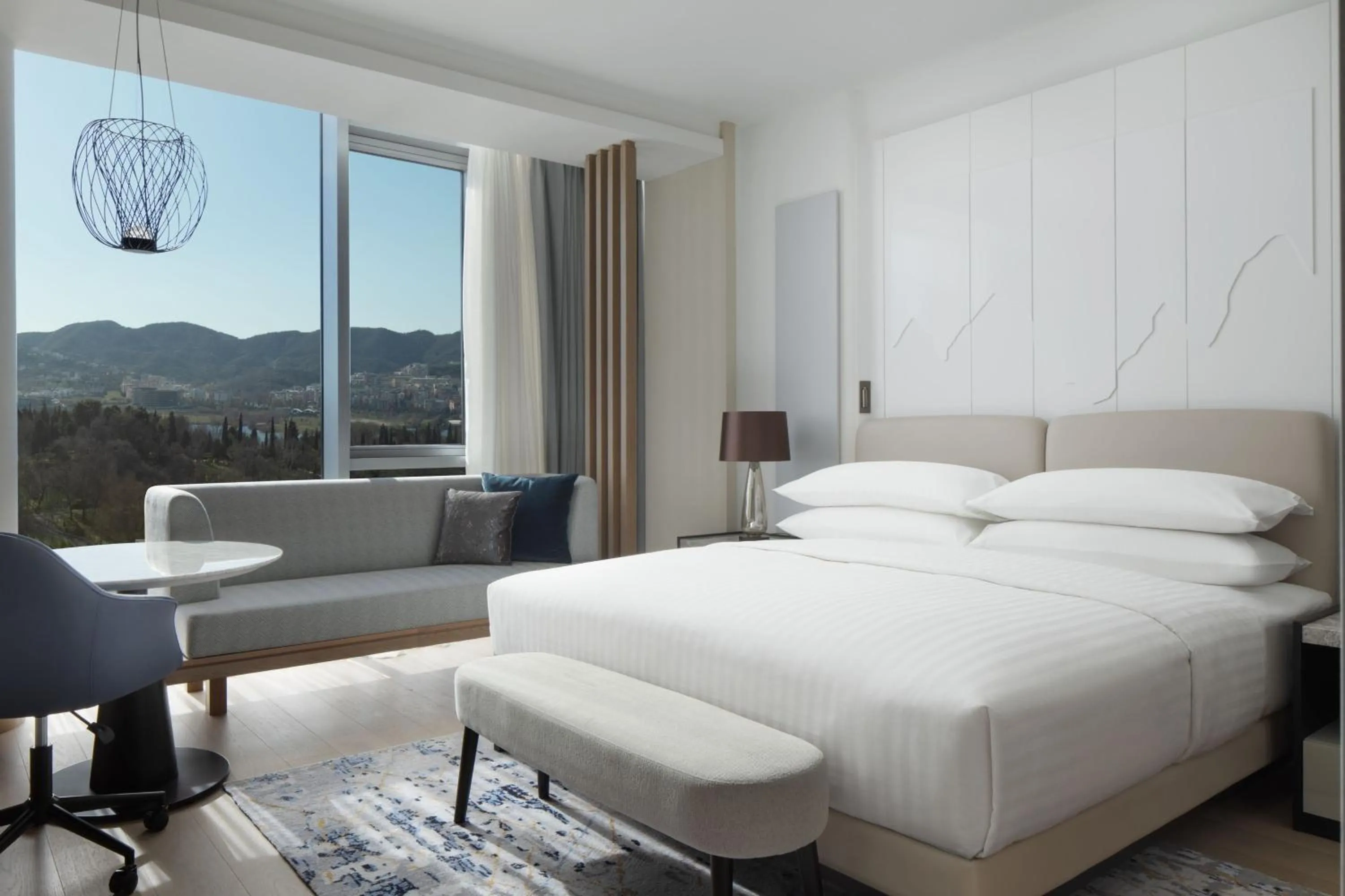 Photo of the whole room, Bed in Tirana Marriott Hotel