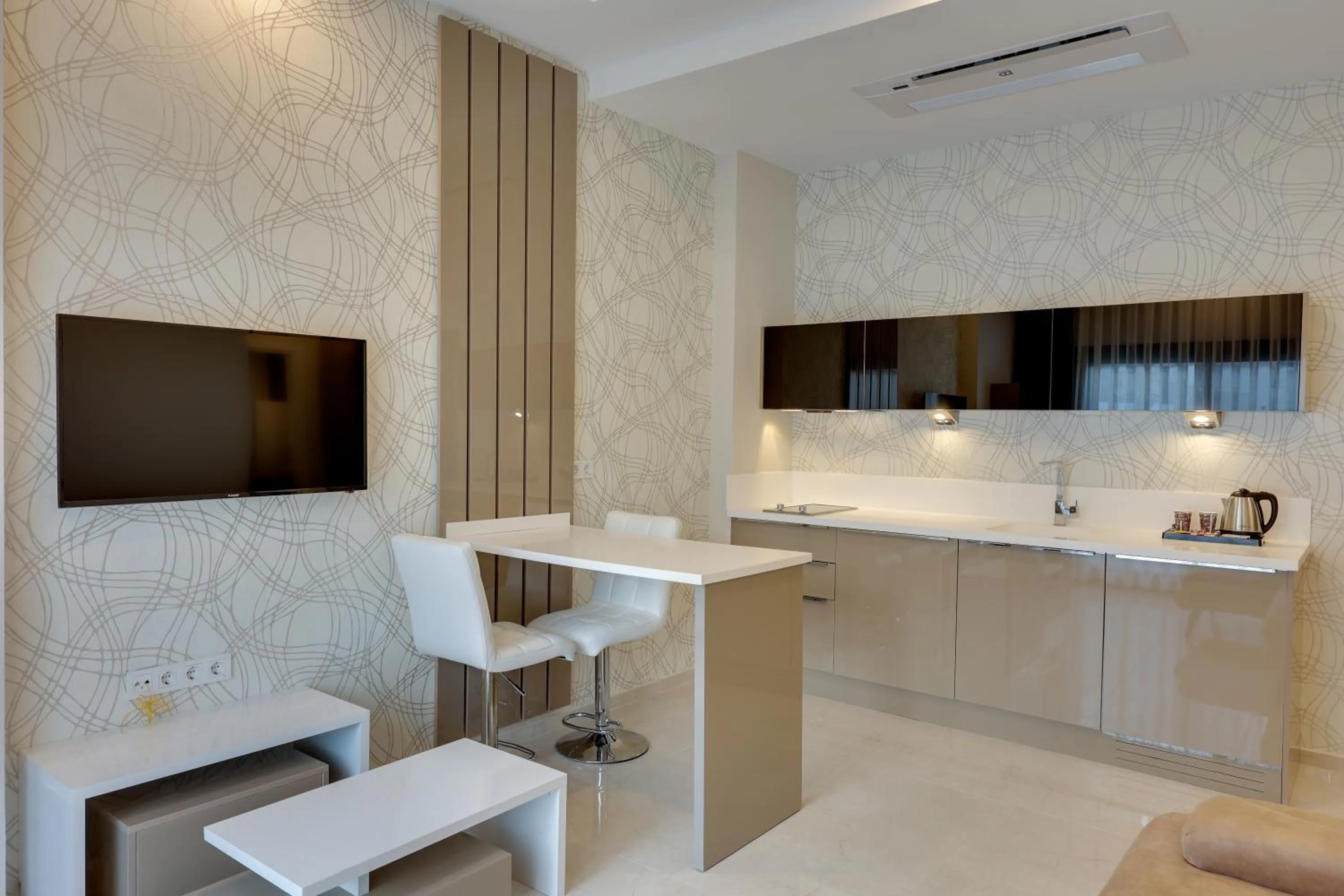 Kitchen or kitchenette in Ege Birlik Seasight Suites