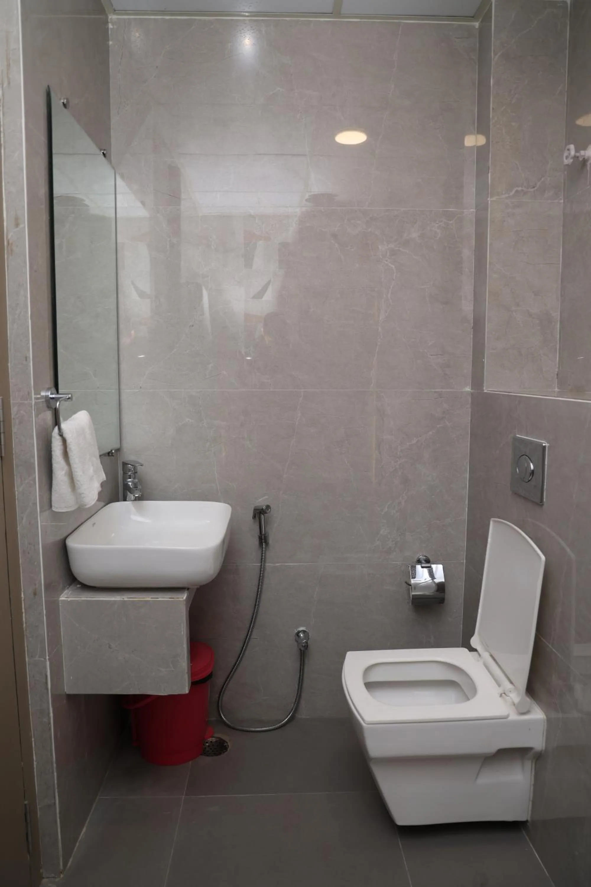 Toilet in Hotel Pinaka Inn