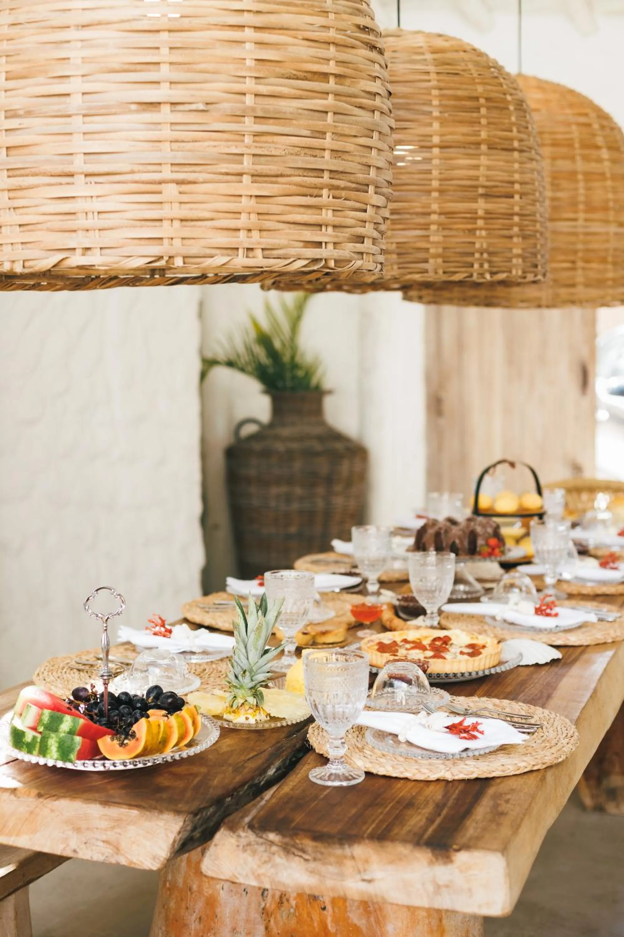 Buffet breakfast in Pousada Villa Cacau