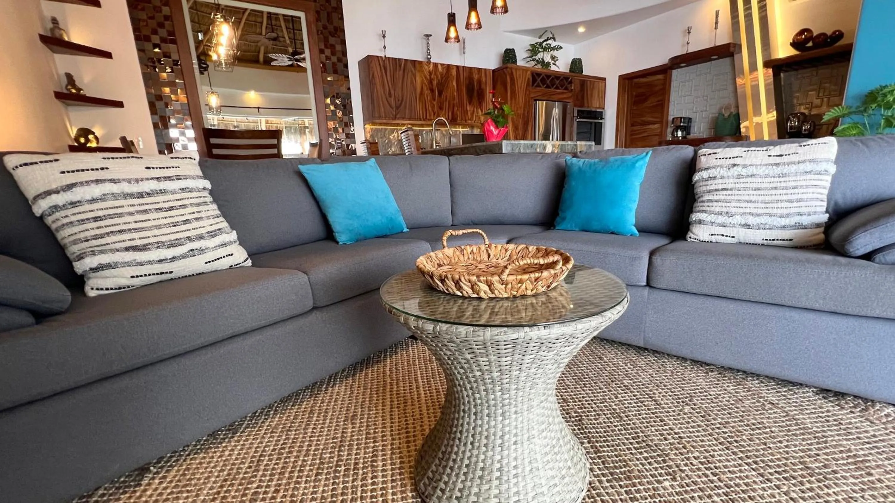Living room in Sunset Island Villas Riviera Nayarit