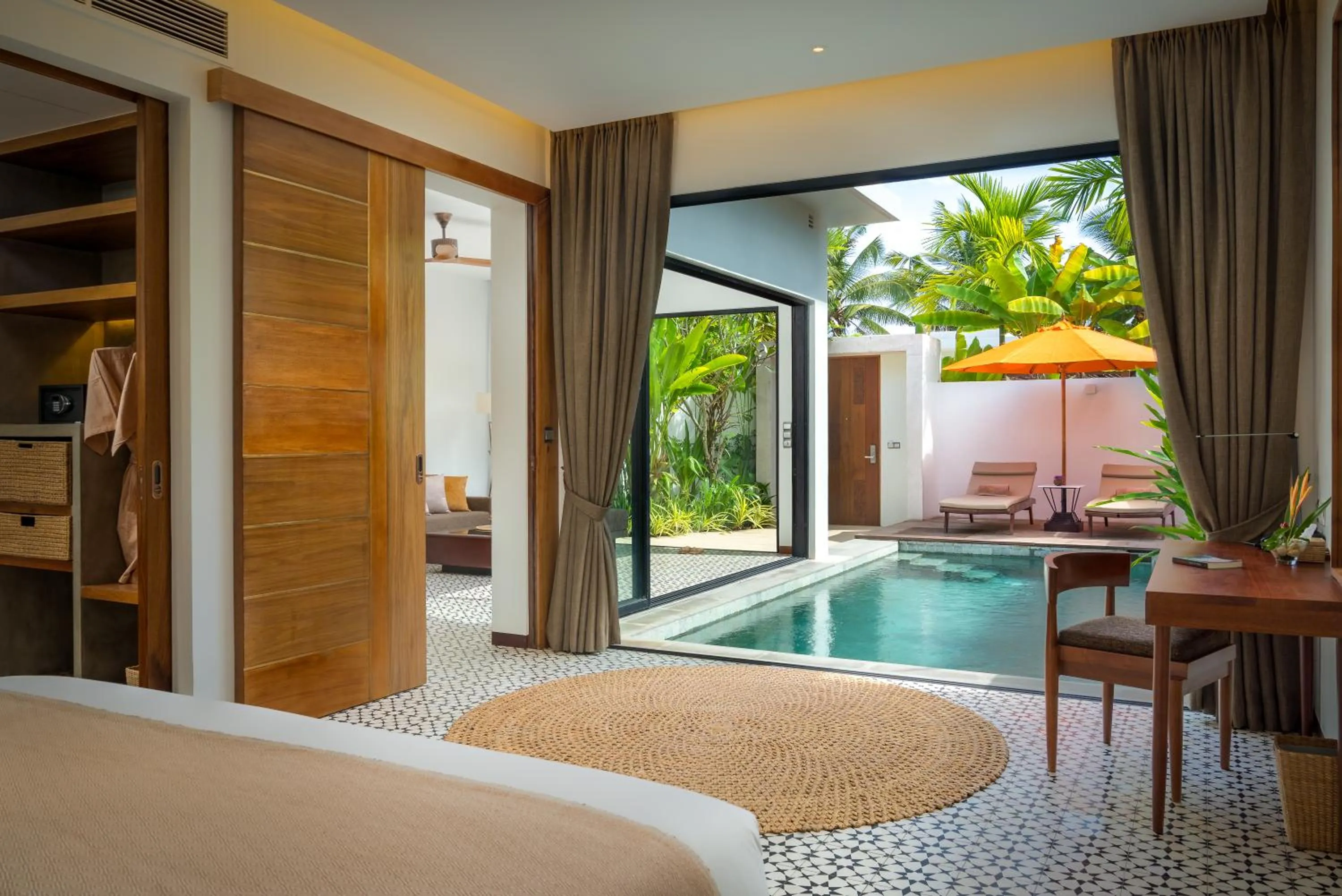 Pool view, Bed in WAKA VILLA Private Pool Resort & Spa - Adults Only