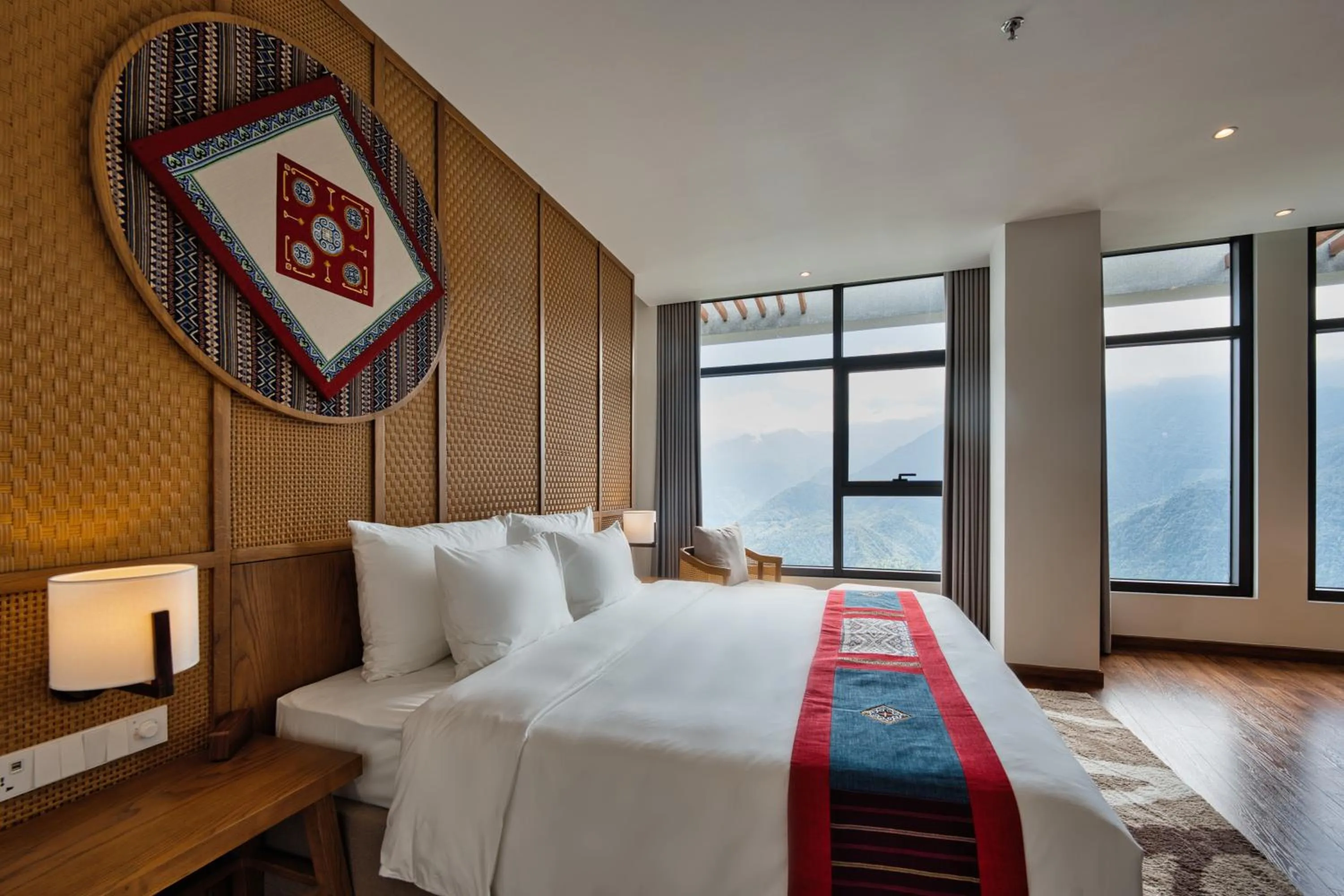 Bed in Lady Hill Sapa Resort