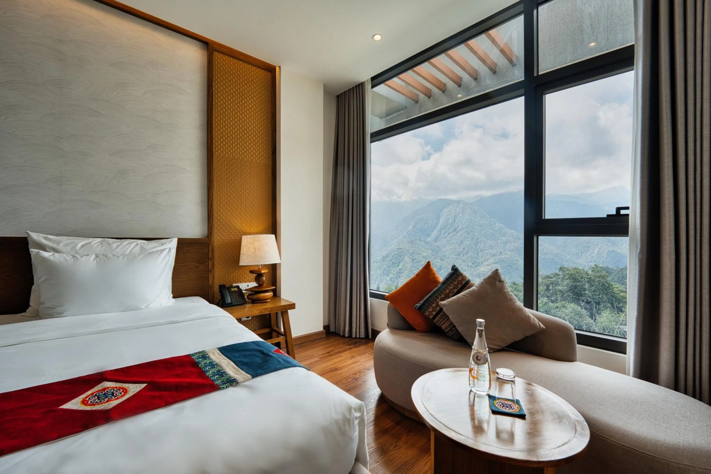 Bed in Lady Hill Sapa Resort