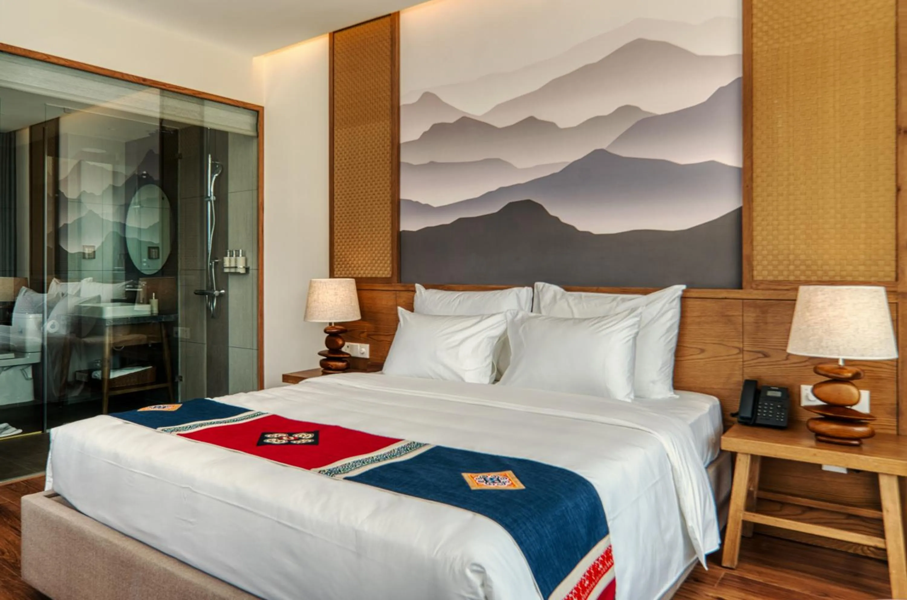 Bed in Lady Hill Sapa Resort