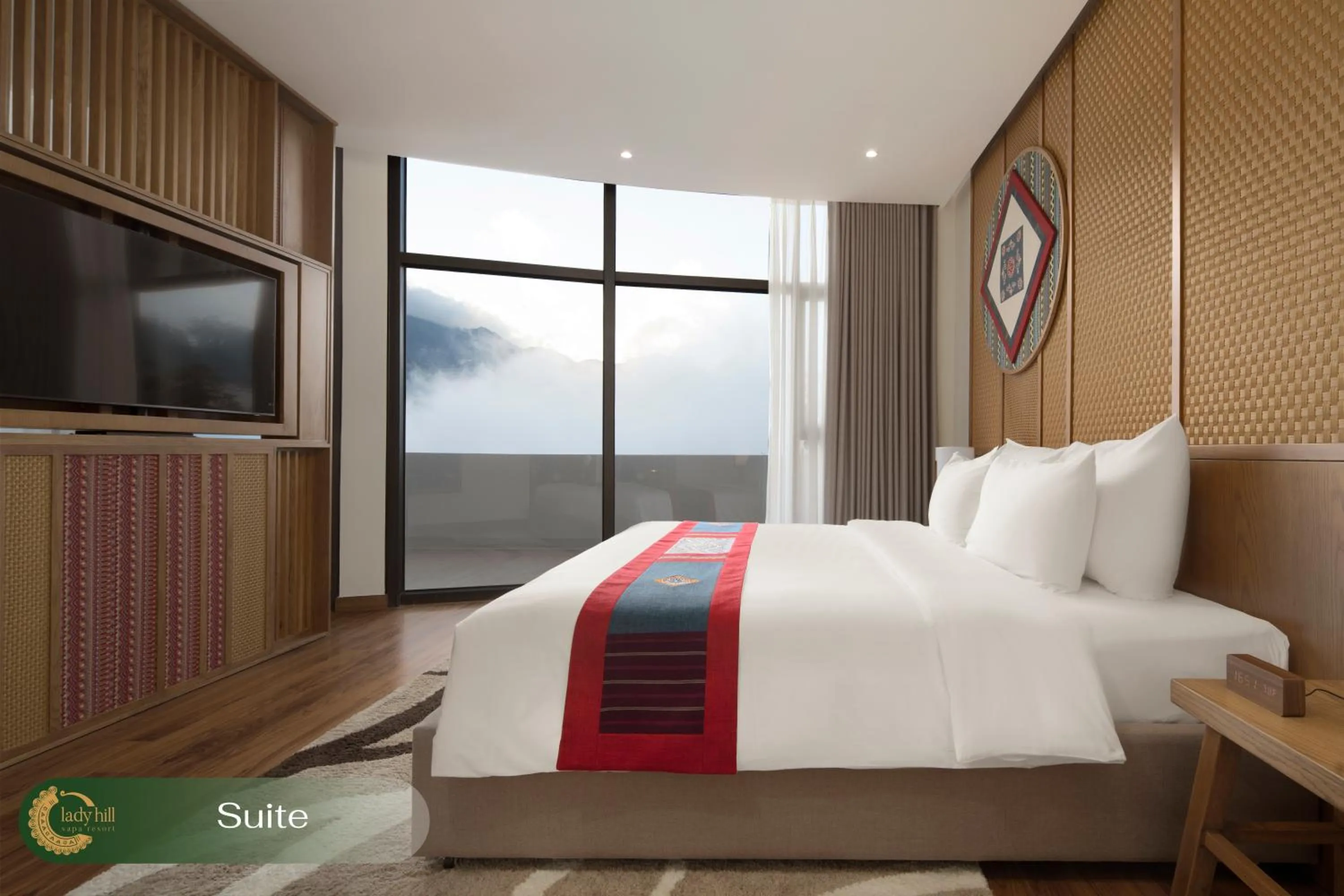 Bed in Lady Hill Sapa Resort