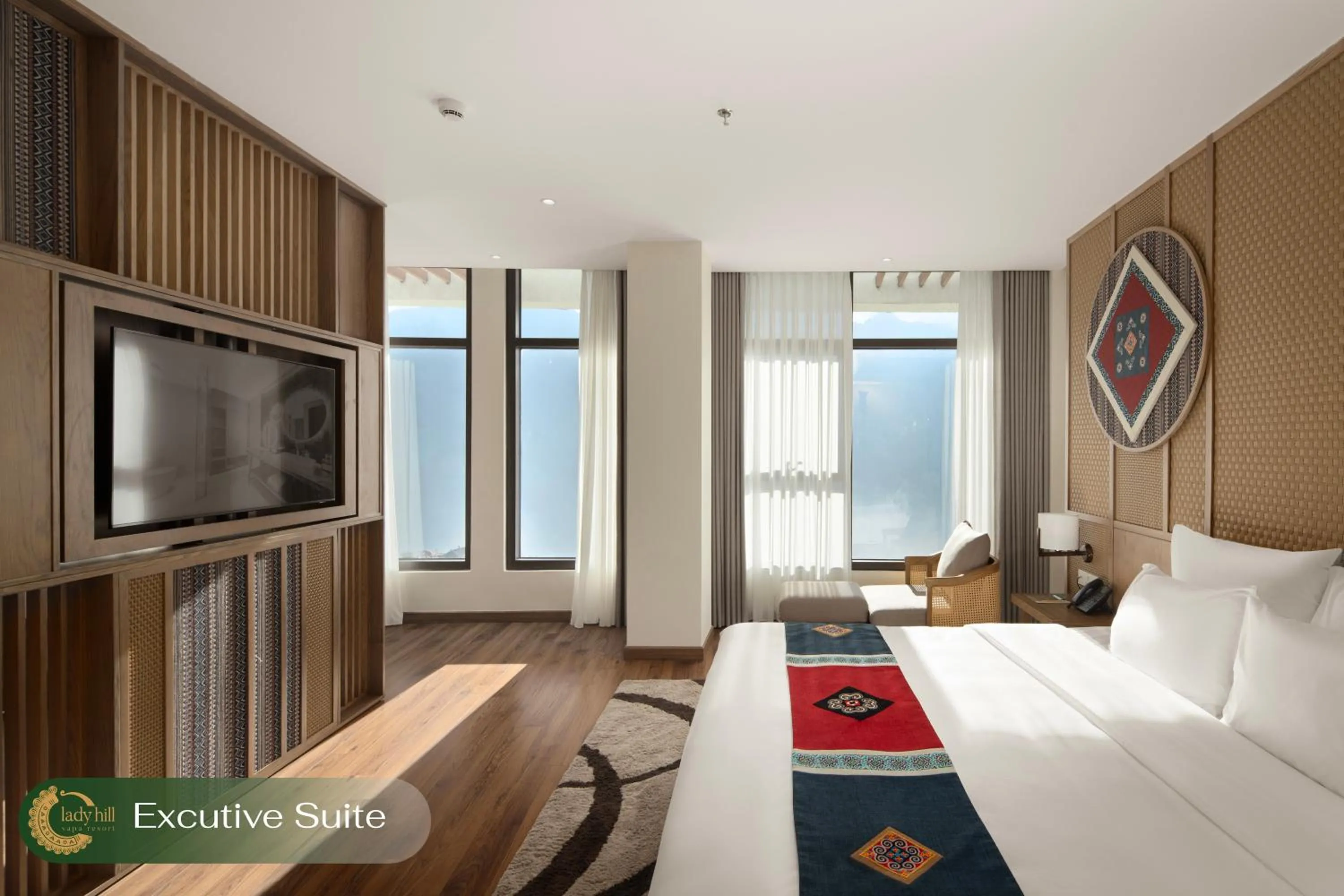 Bed in Lady Hill Sapa Resort