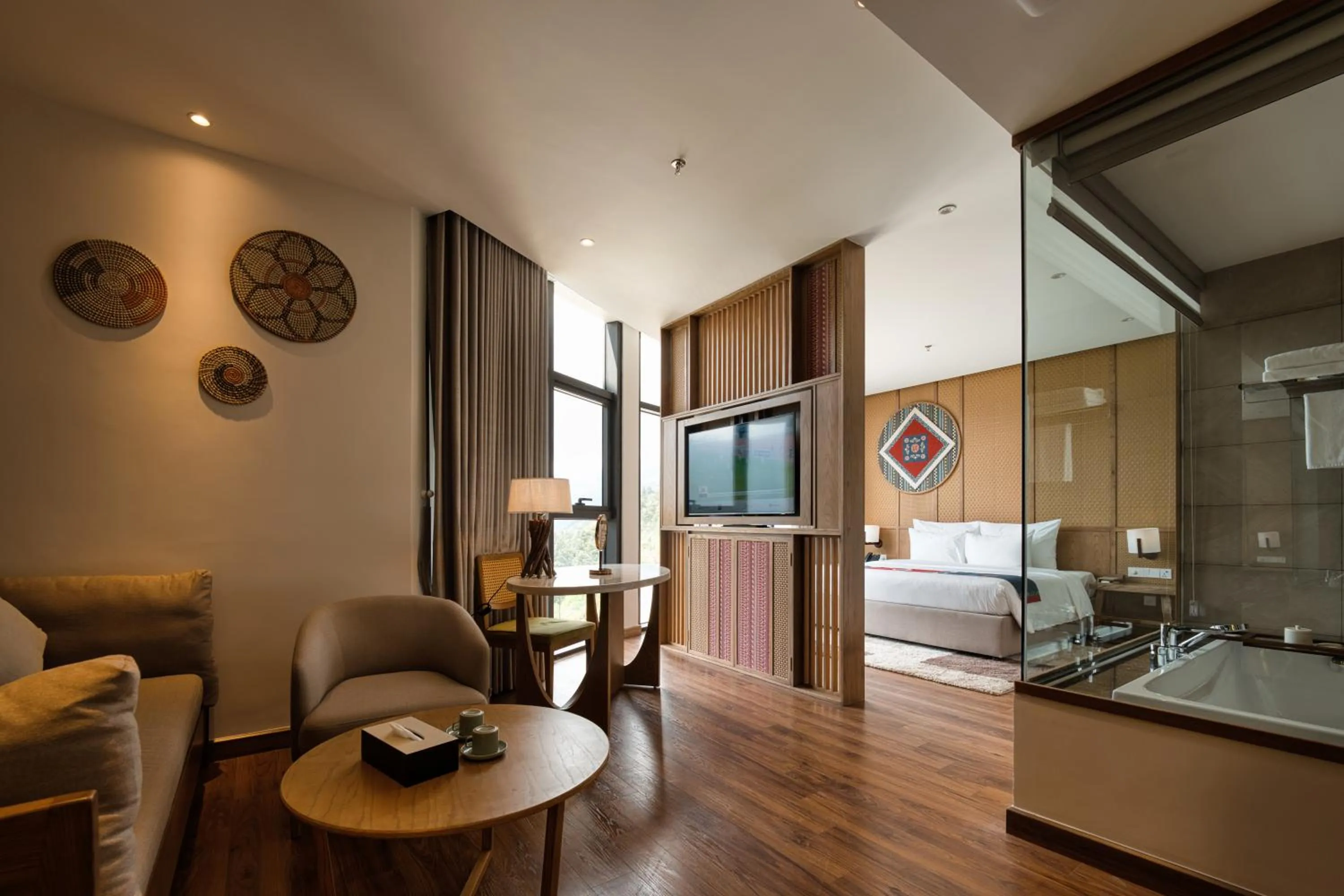 Bed in Lady Hill Sapa Resort