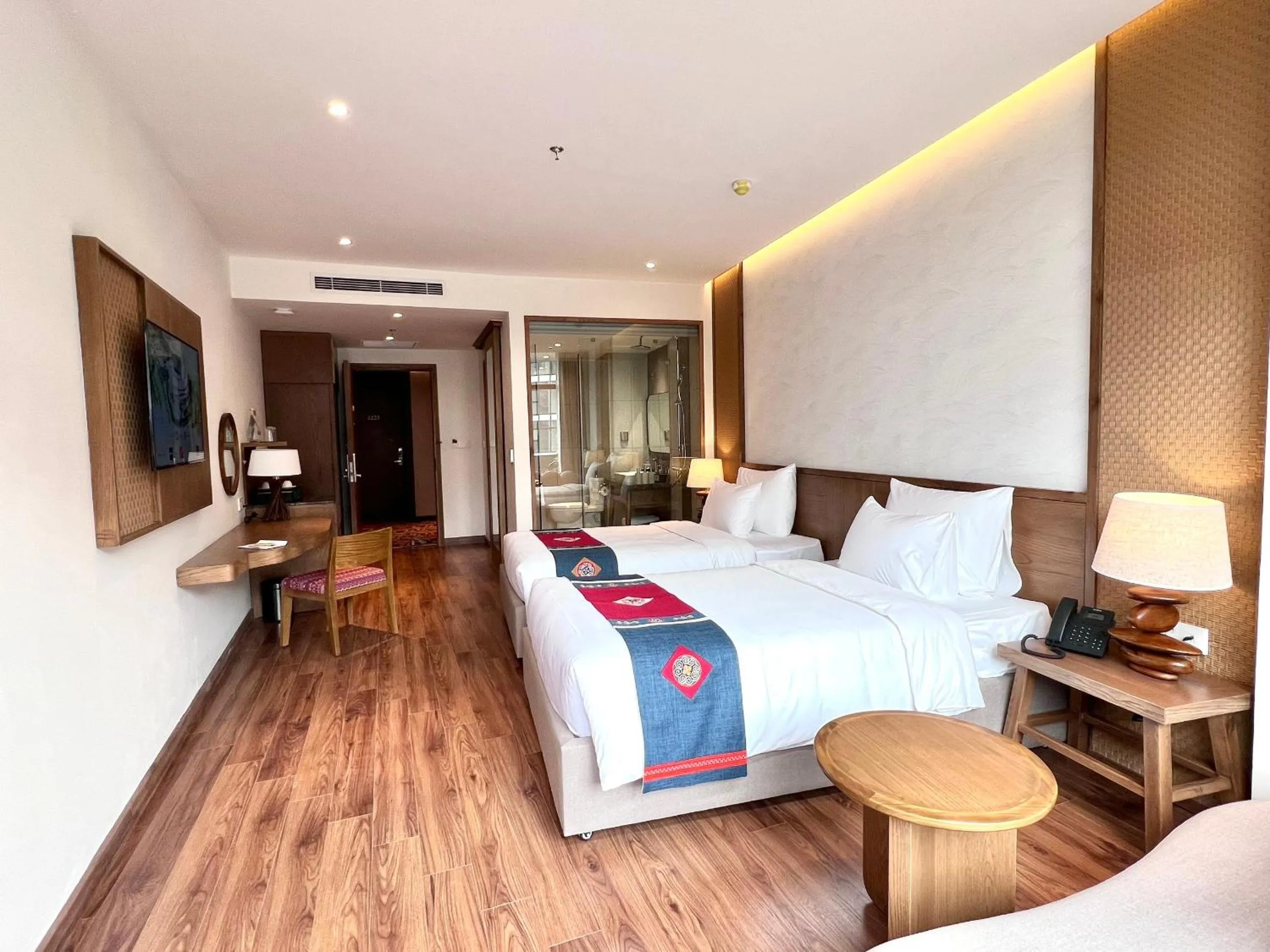 Bed in Lady Hill Sapa Resort