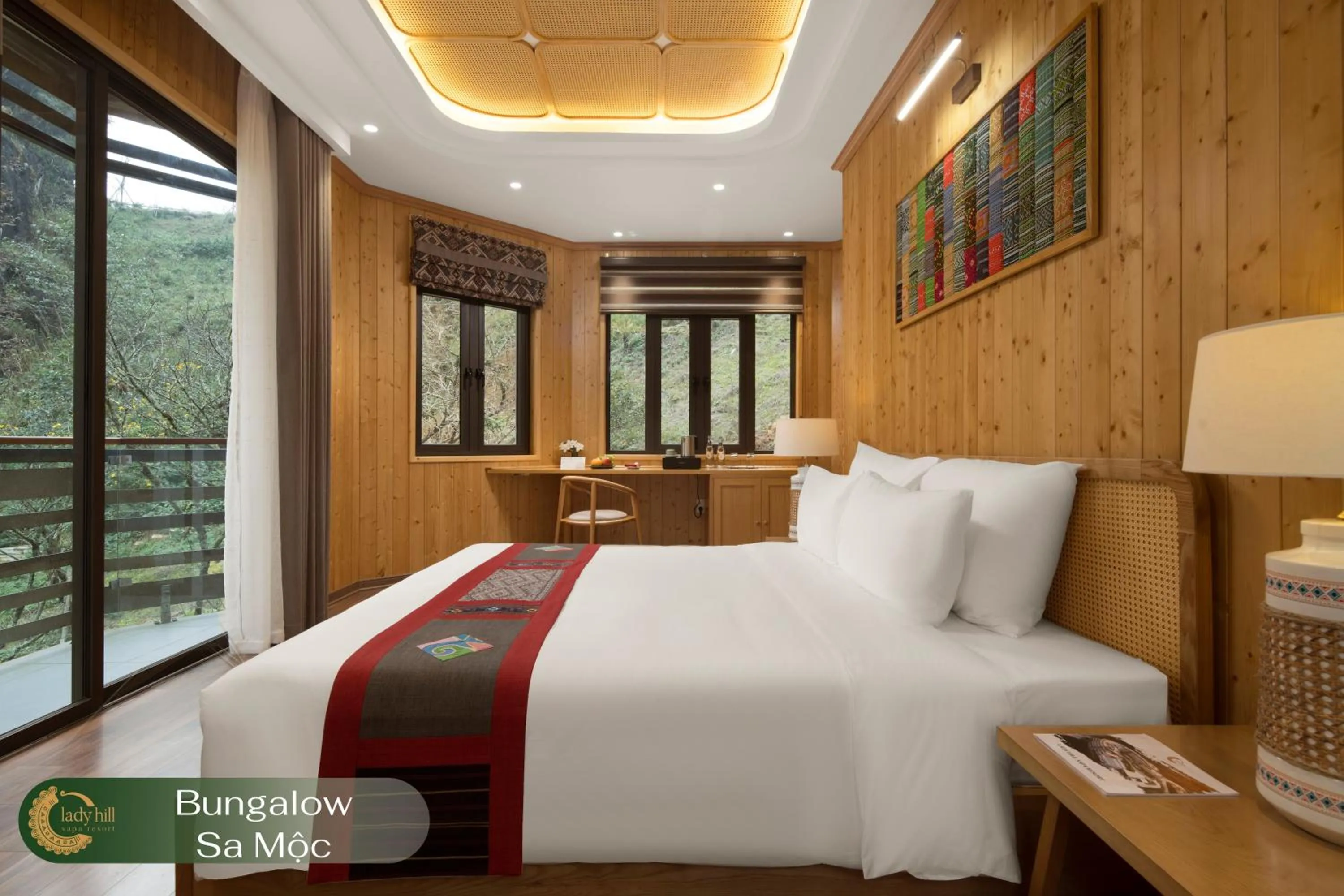 Bed in Lady Hill Sapa Resort