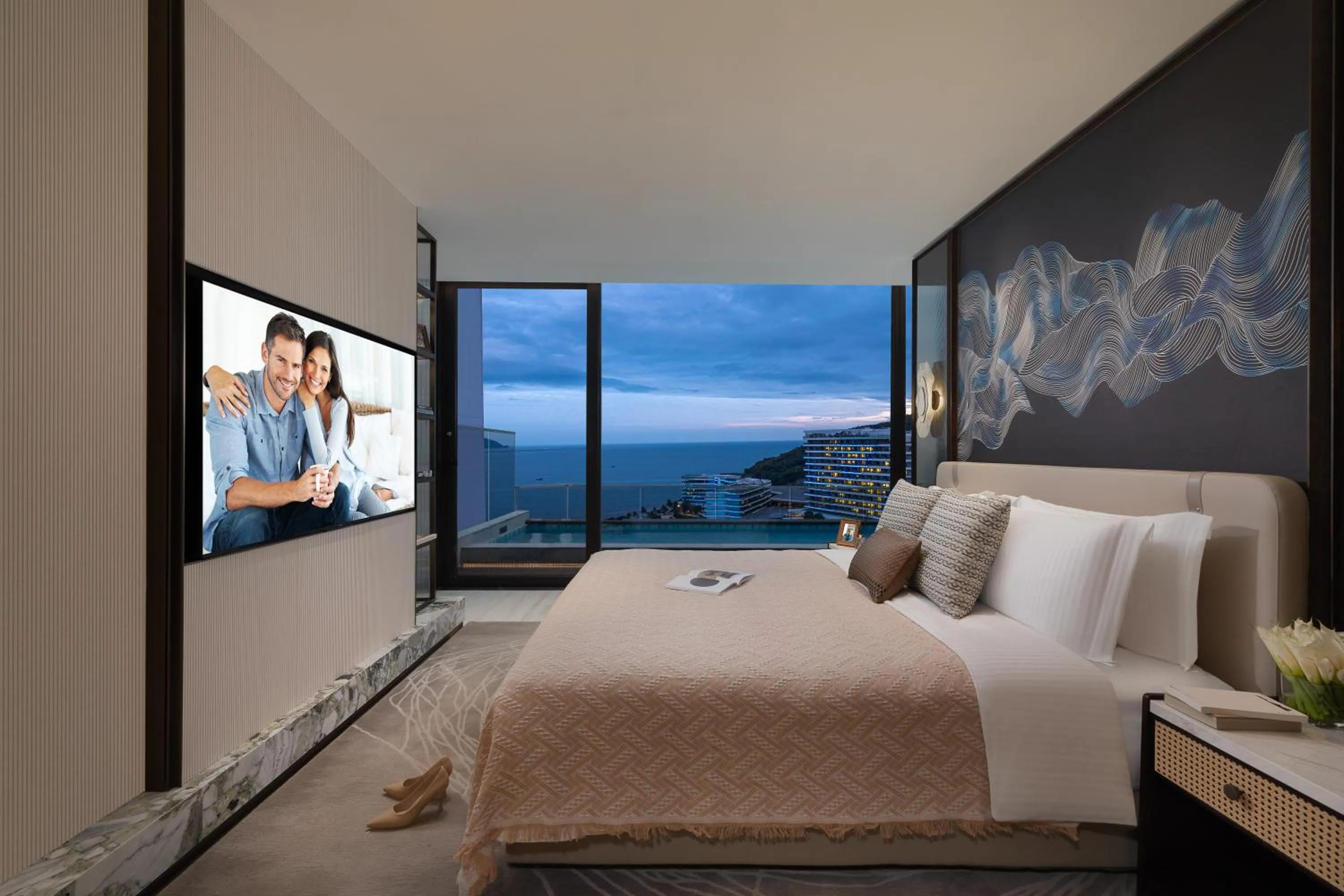 Bedroom, Bed in Ascott Dadonghai Bay Sanya