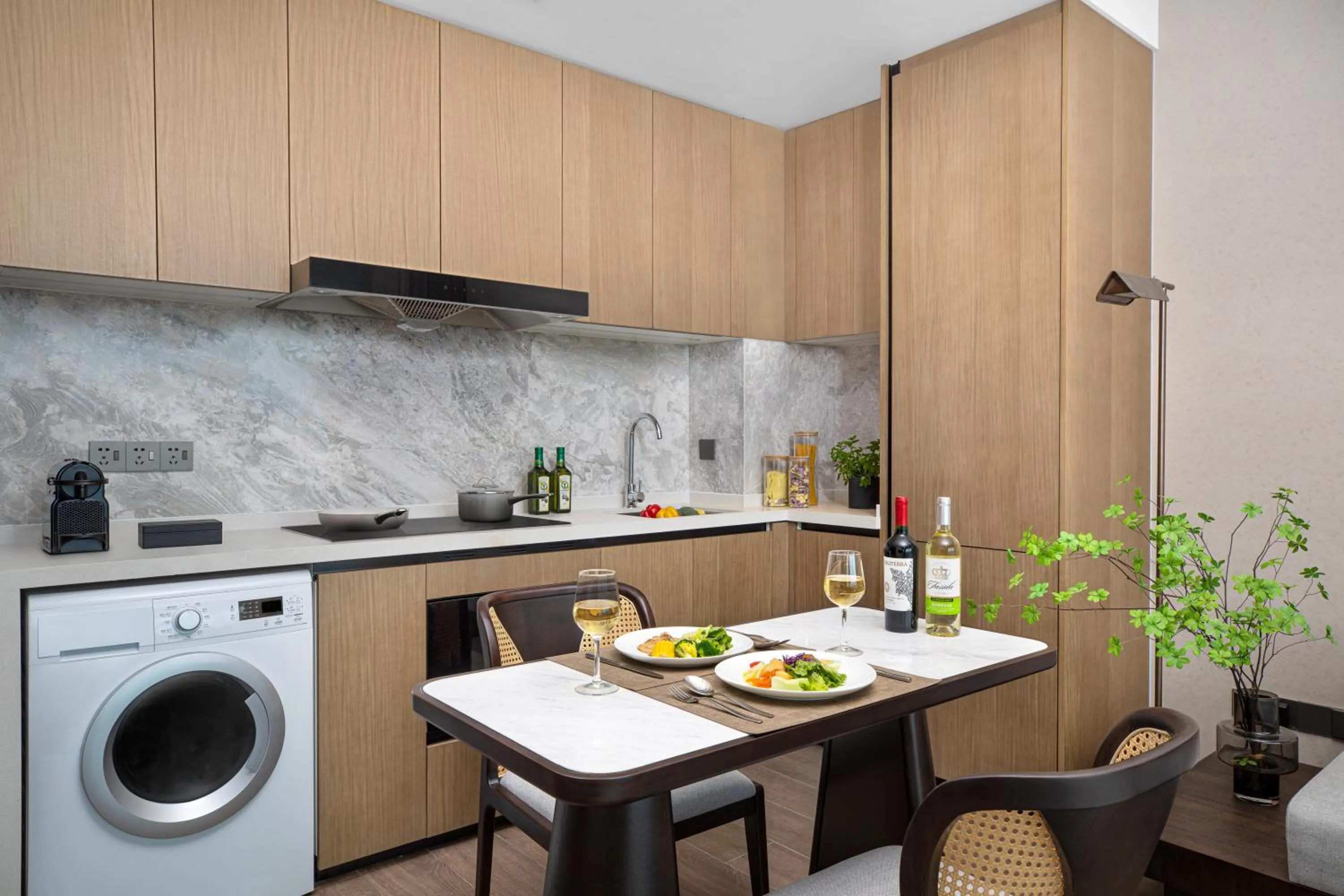 Kitchen or kitchenette in Ascott Dadonghai Bay Sanya