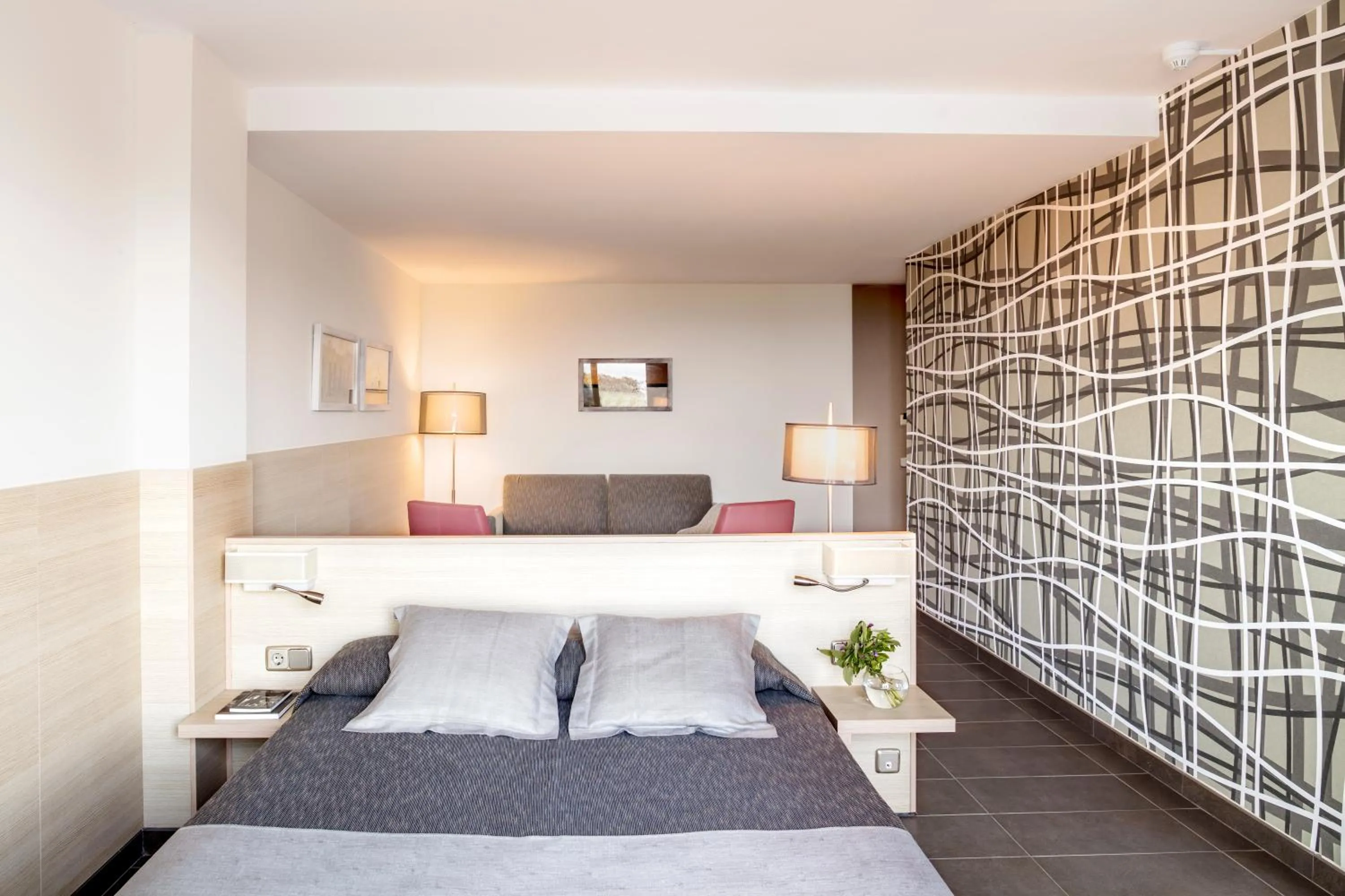 Photo of the whole room, Bed in AQUA Hotel Aquamarina & Spa