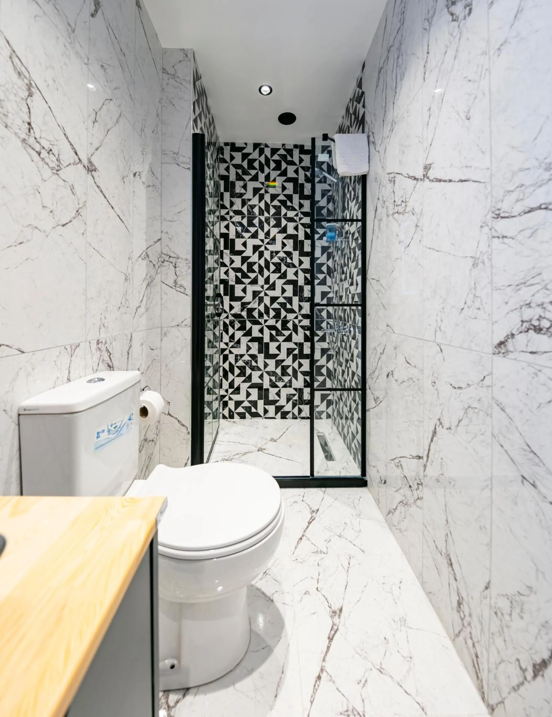 Shower in Hexa Suites Hotel