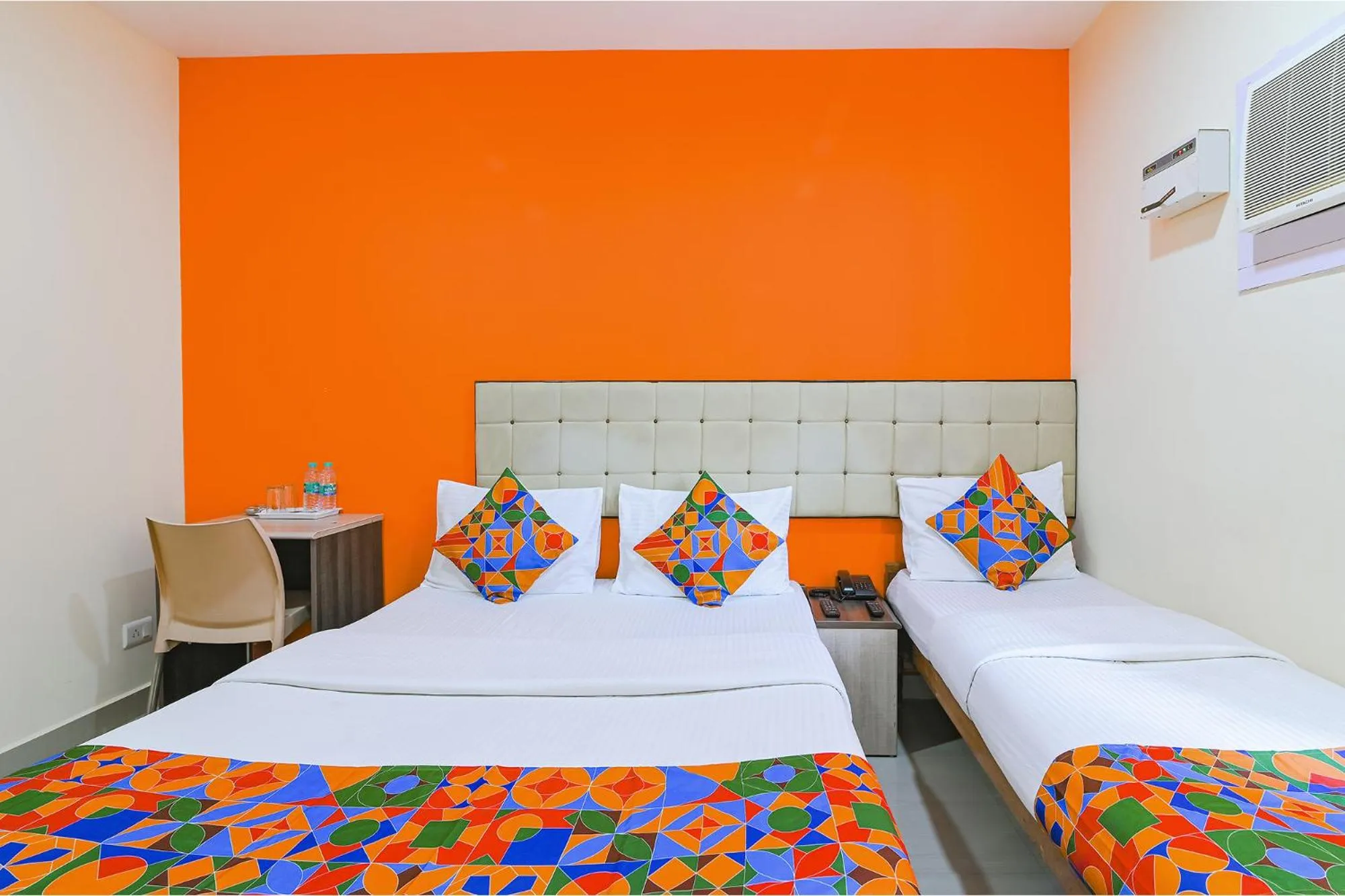 Bed in FabHotel VRJ Residency - 500M from Chennai Trade Center