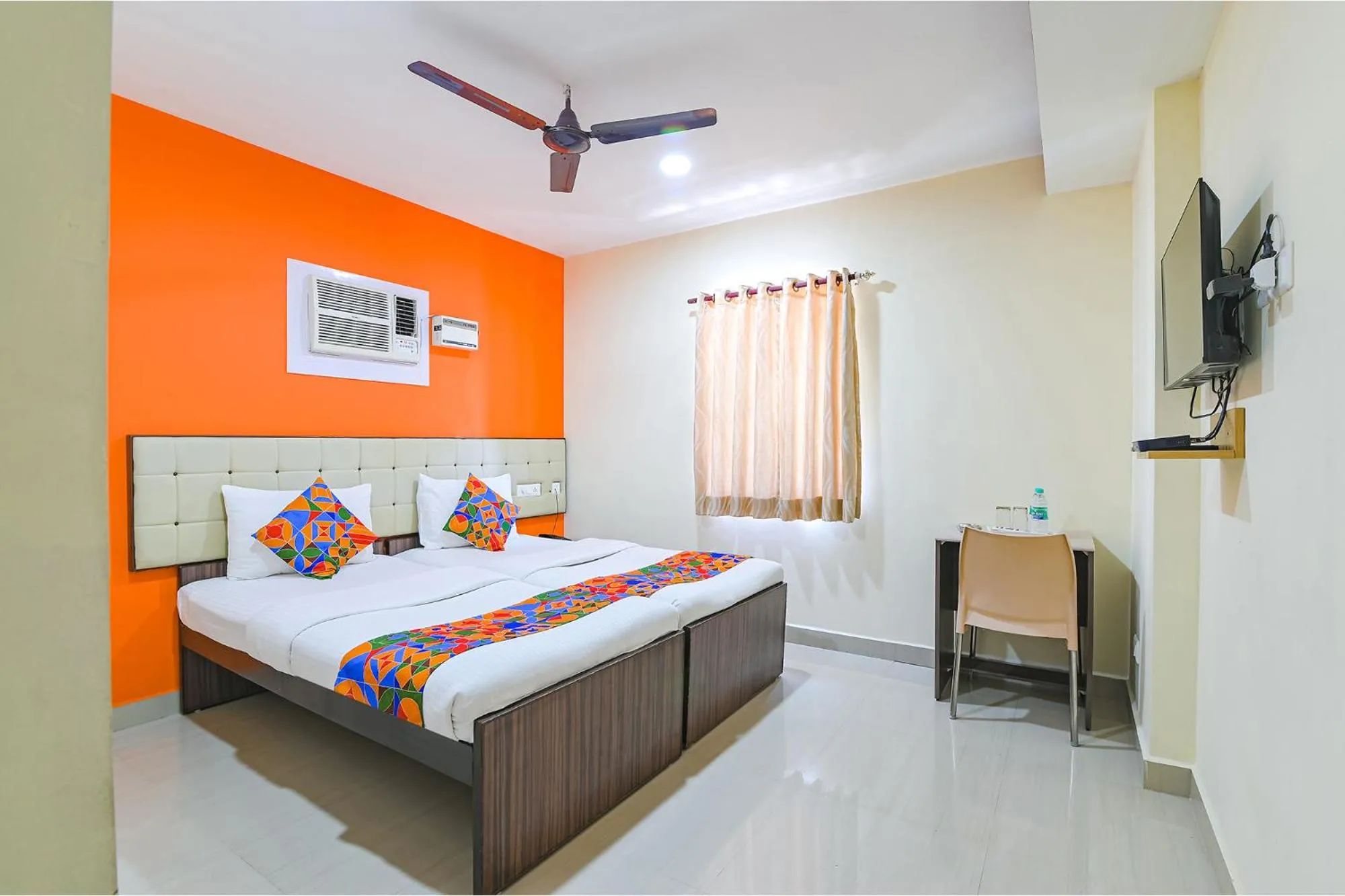Bed in FabHotel VRJ Residency - 500M from Chennai Trade Center