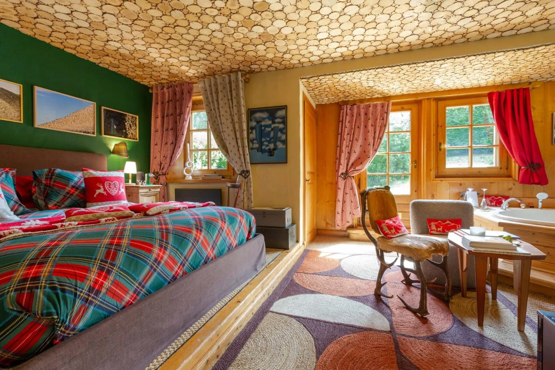 View (from property/room), Bed in Magic Megève Bois