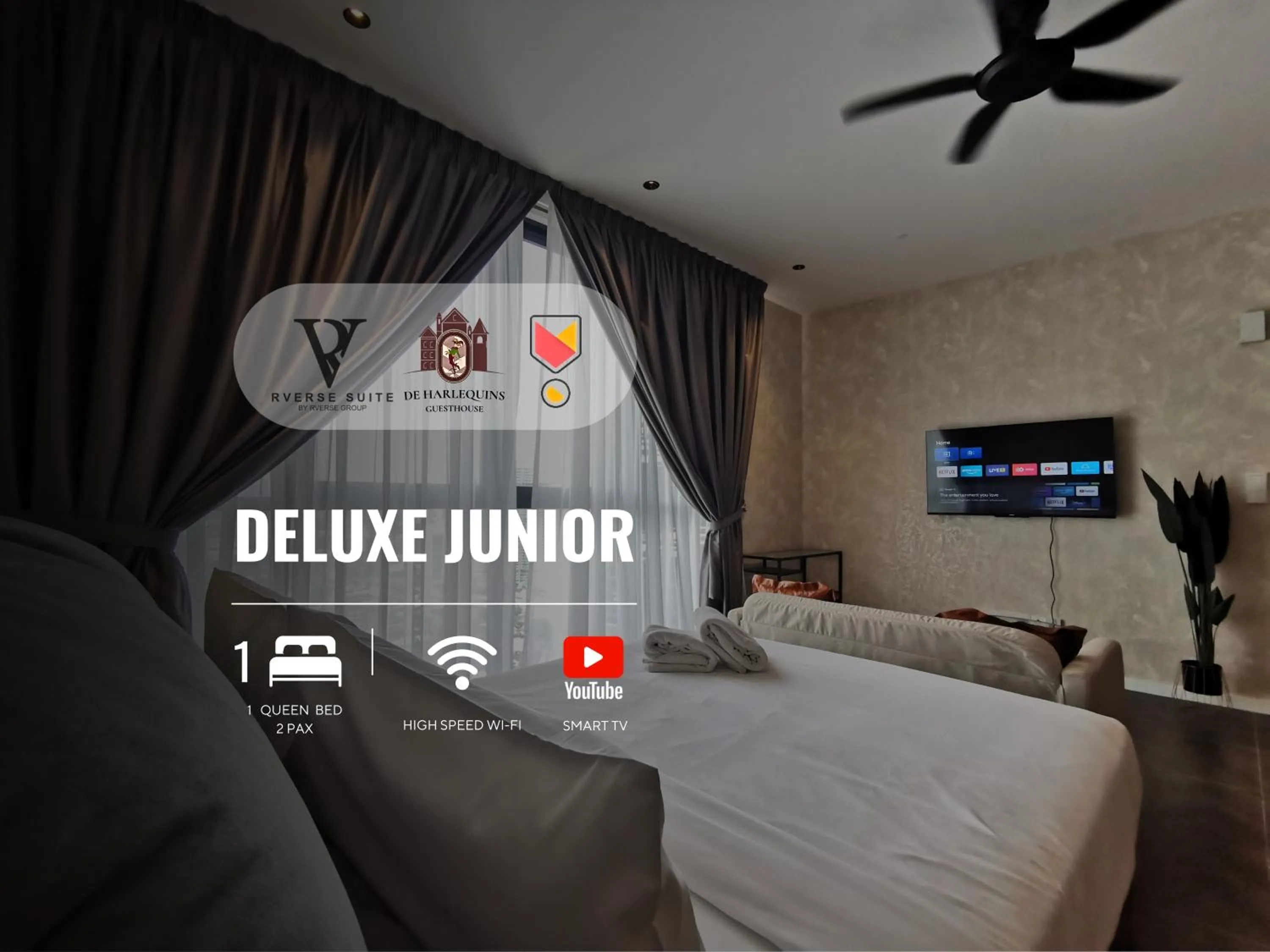 Bed in Scarletz Suites KLCC by De Harlequins Guesthouse