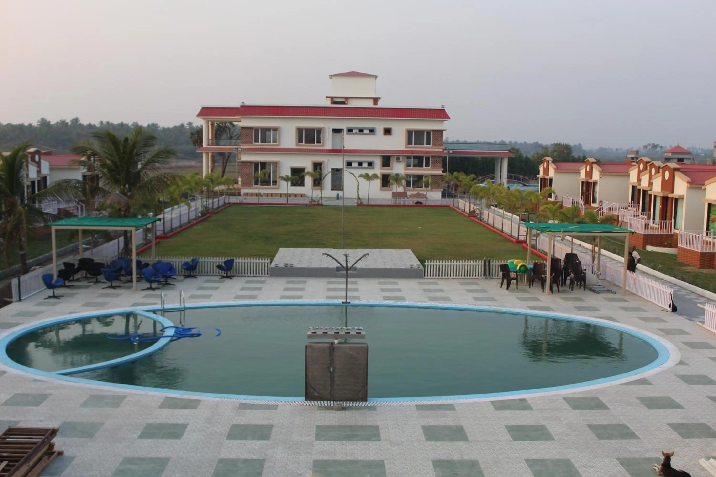 Pool view in Flamingo Club and Resort Una 3 Km Away from Diu Check Post